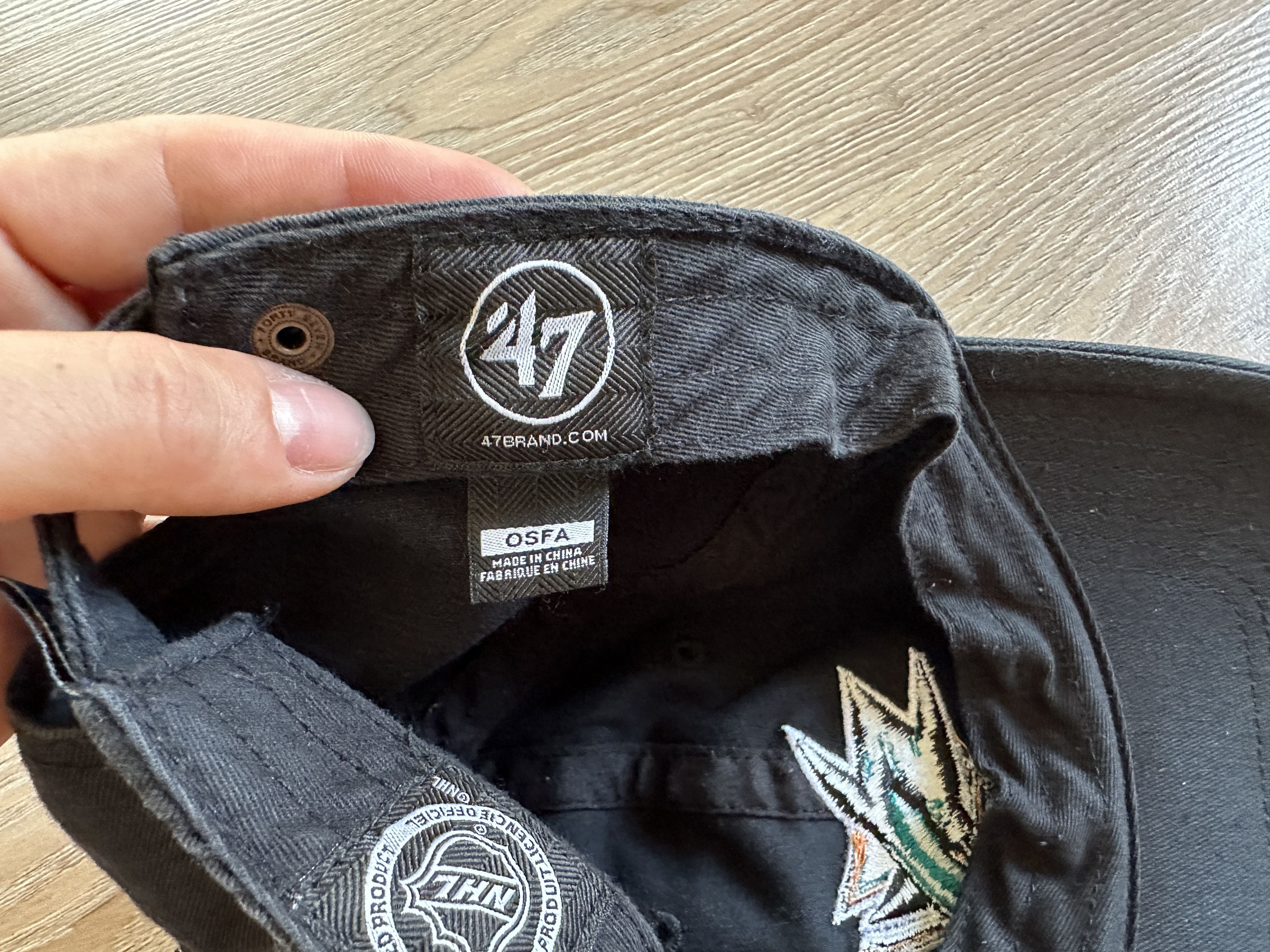 47 Brand × NHL Vintage San Jose Sharks By 47 Brand Black Baseball Cap Size ONE SIZE - 8 Thumbnail