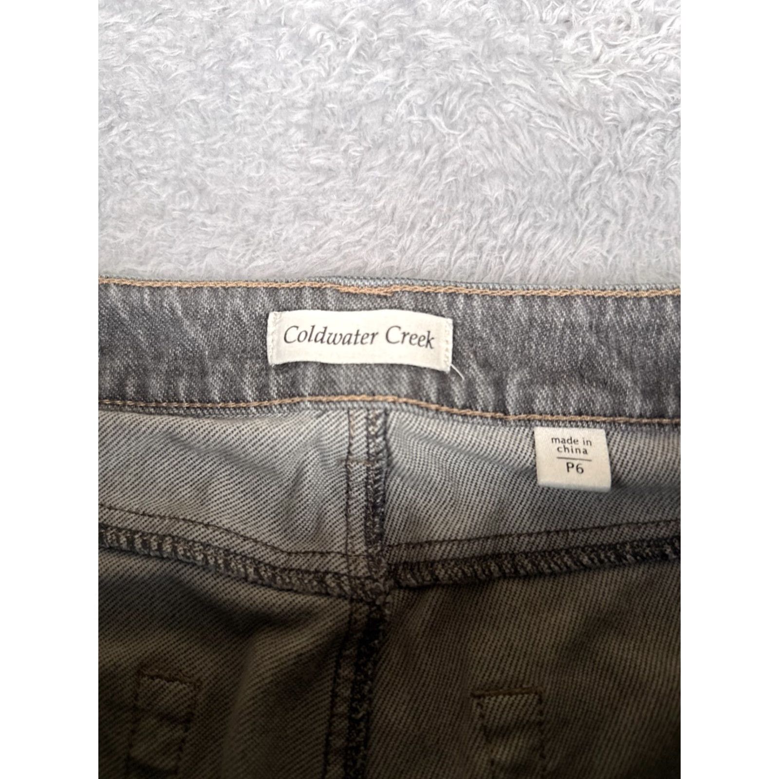 Coldwater Creek Coldwater Creek Jeans Womens 6P Gray Denim Bootcut Low Rise Cotton 28x29 5-Pocket Zip Button Size 28" / US 6 / IT 42 - 6 Thumbnail