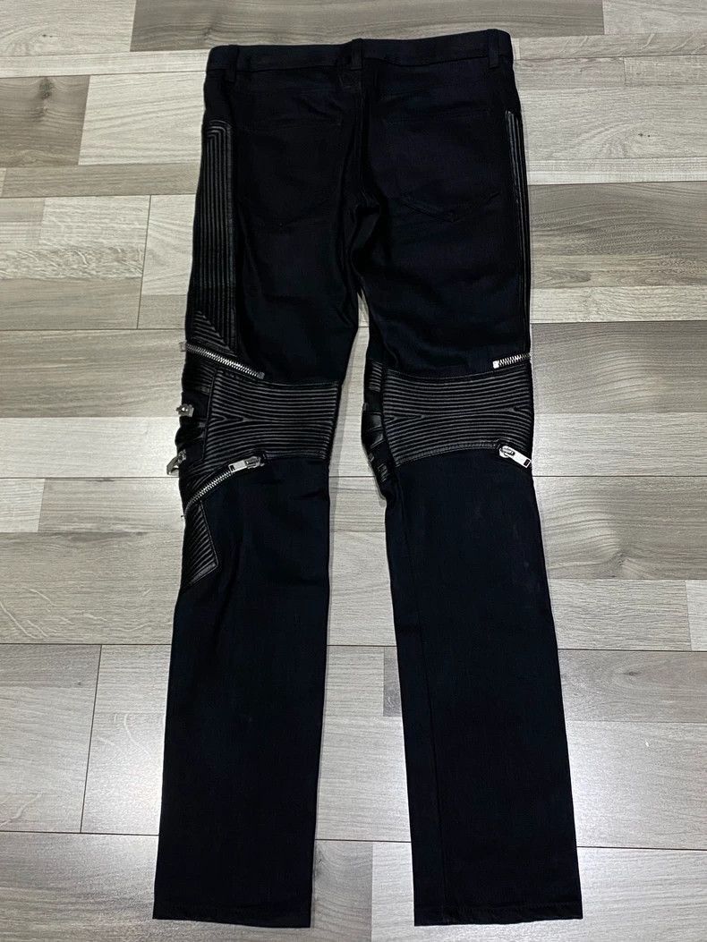 Saint Laurent Paris Saint Laurent Paris Splicing motorcycle jeans-2506 Size US 30 / EU 46 - 2 Thumbnail