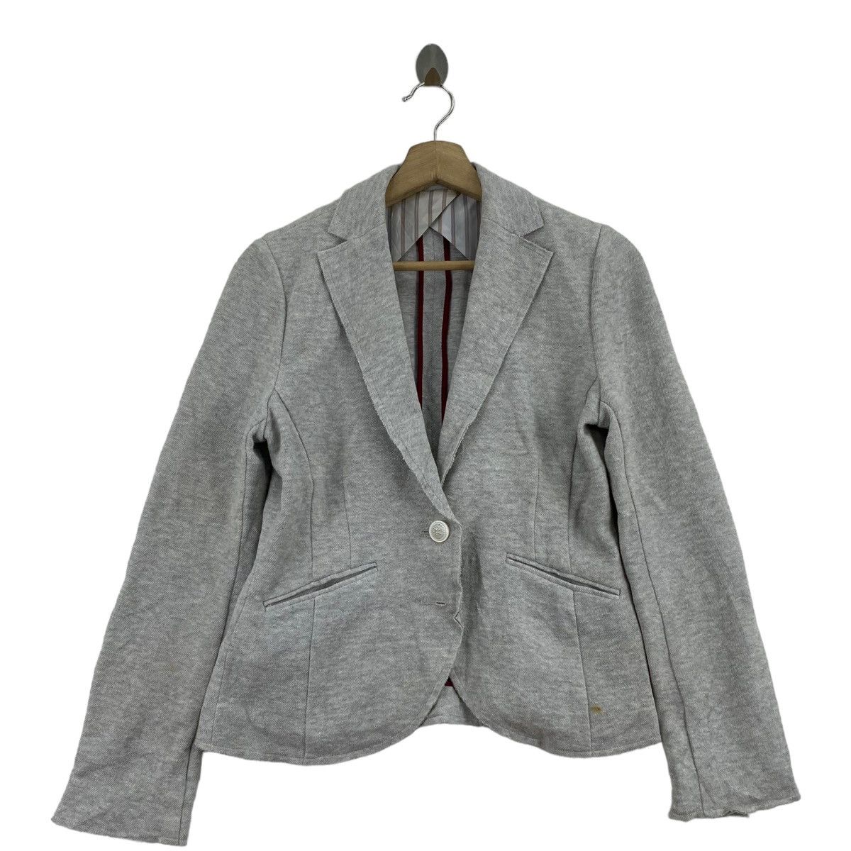 Japanese Brand DOUBLE STANDARD CLOTHING Japanese Brand Grey Blazer Coat Size S / US 4 / IT 40 - 1 Thumbnail
