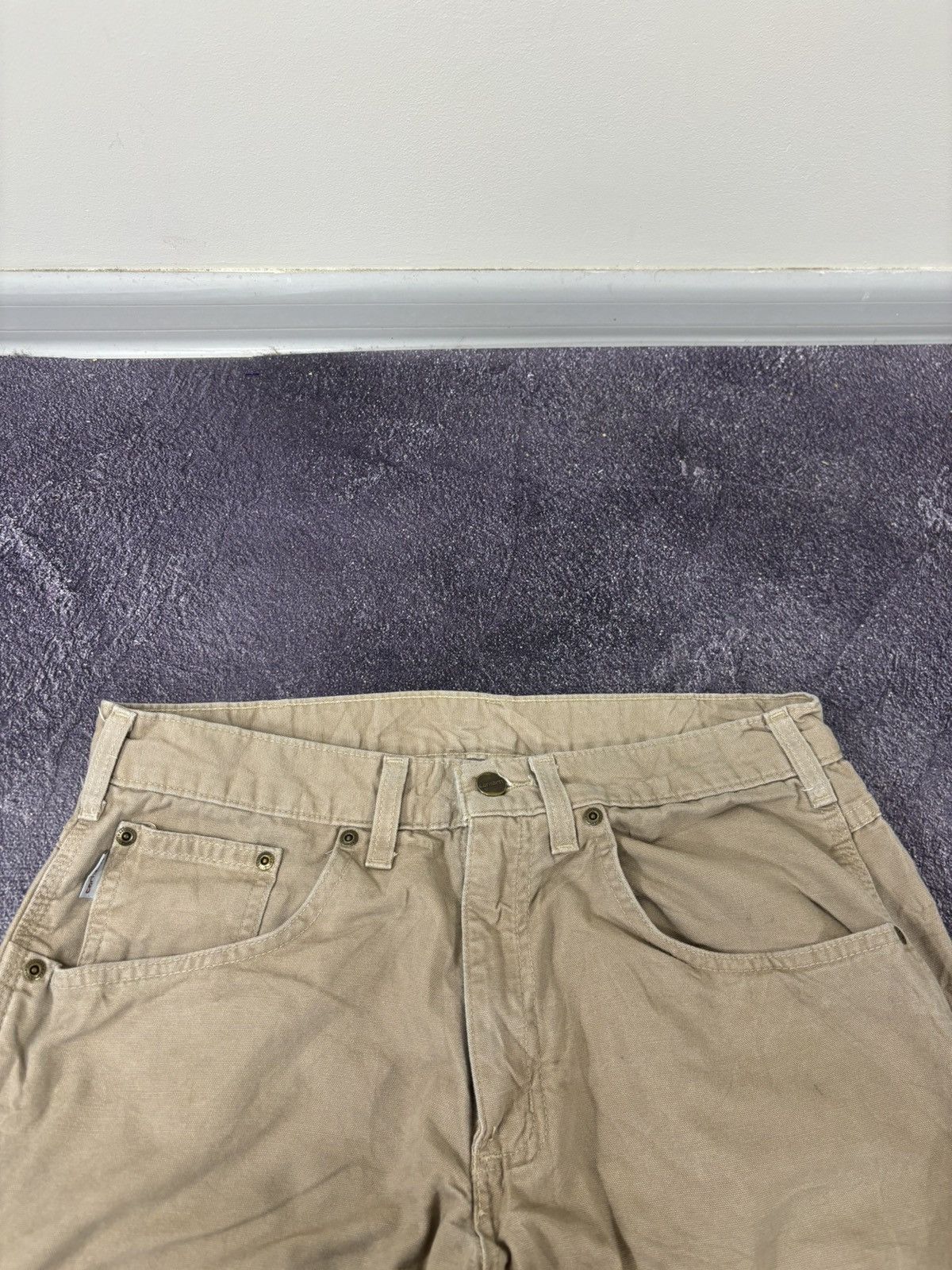 Carhartt Vintage Carhartt USA Cream Work Hype Baggy Pants Size US 33 - 14 Thumbnail