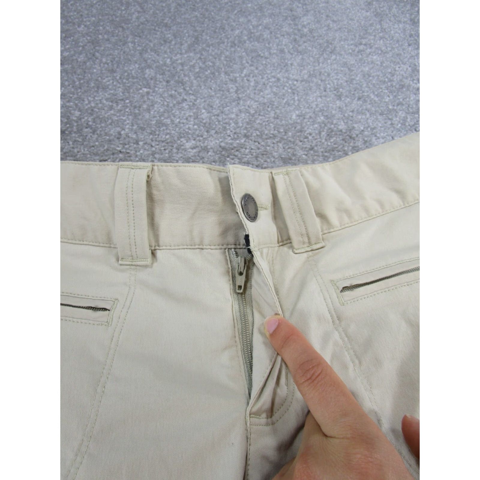 Vintage Columbia Pants Womens 8 Short Beige Nylon Carpi Hiking Size 30" / US 8 / IT 44 - 6 Thumbnail