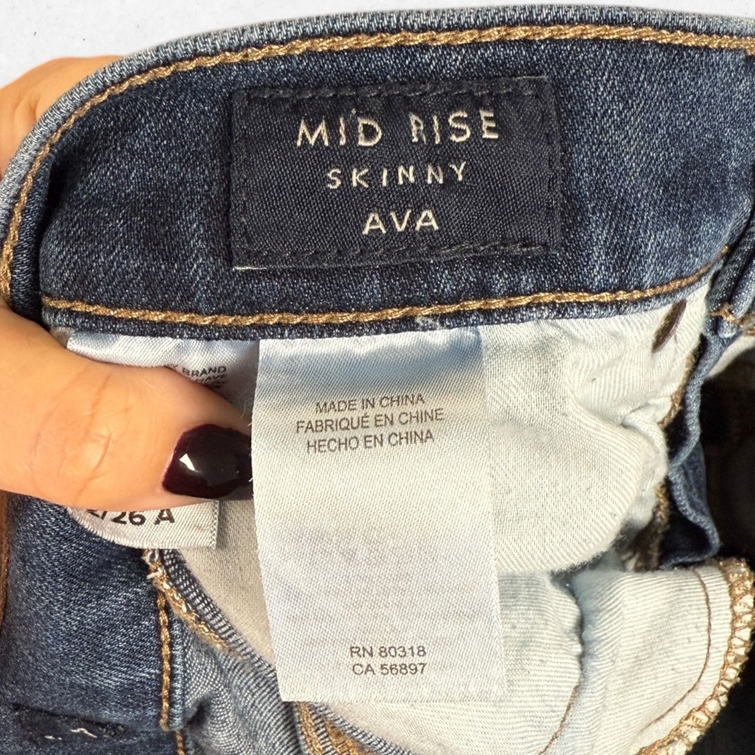 Lucky Brand Lucky Brand Jeans Women's 2/26 Ankle Mid Rise Skinny Ava Size 26" / US 2 / IT 38 - 4 Thumbnail