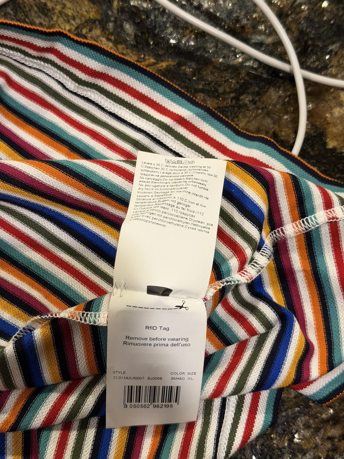 Missoni Missoni Multicolor Striped Polo Shirt Size US XL / EU 56 / 4 - 14 Thumbnail