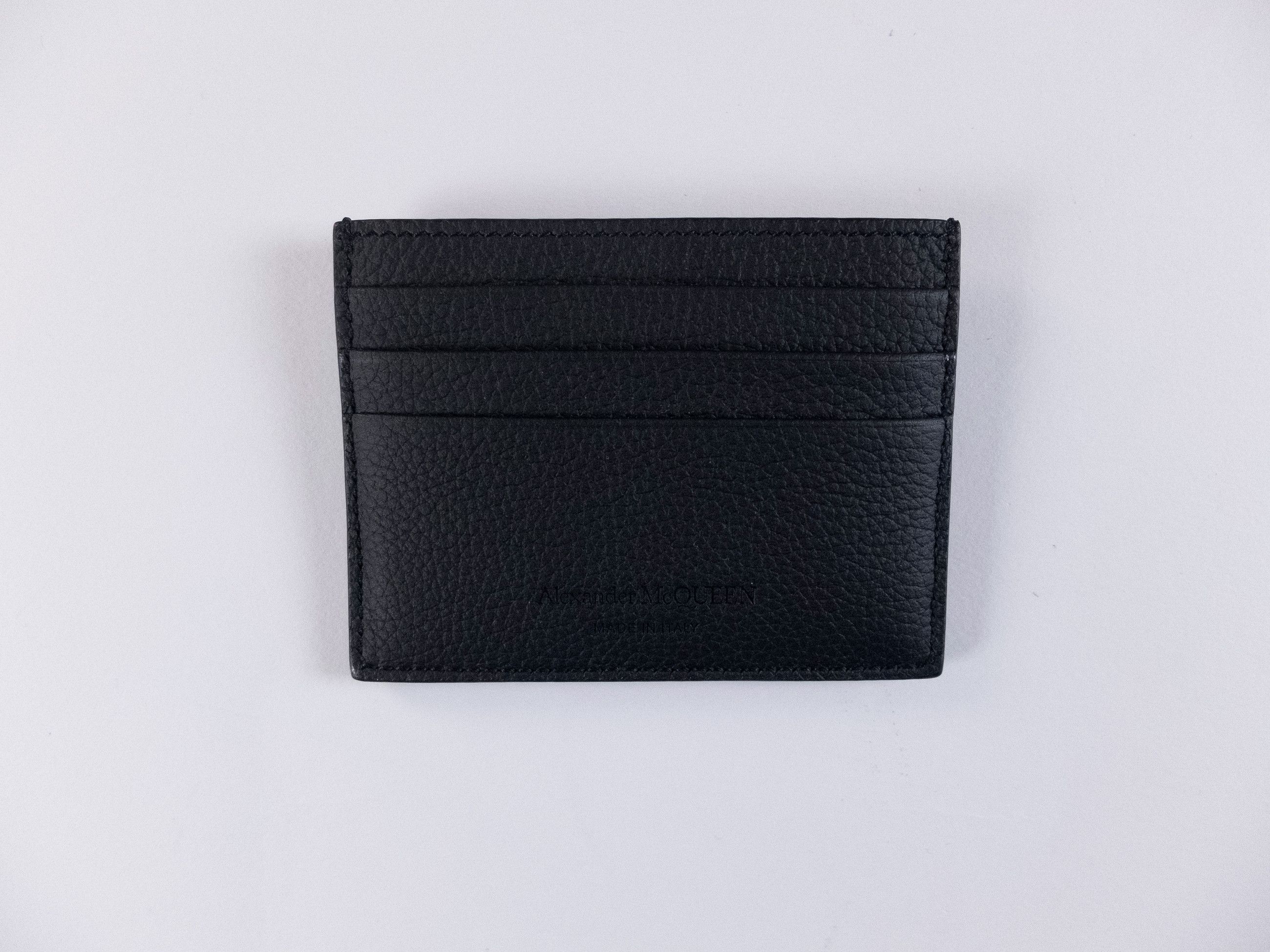 Alexander McQueen ALEXANDER MCQUEEN black classic leather card holder q Size ONE SIZE - 3 Thumbnail
