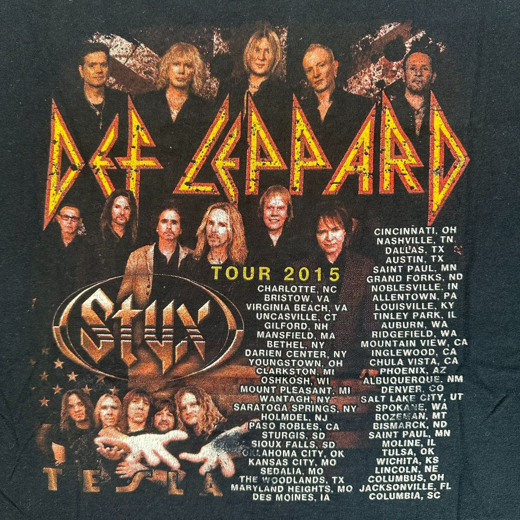 Def Leppard Def Leppard Styx Tesla Tour T-Shirt 2015 Concert Heavy Metal Size US M / EU 48-50 / 2 - 5 Thumbnail