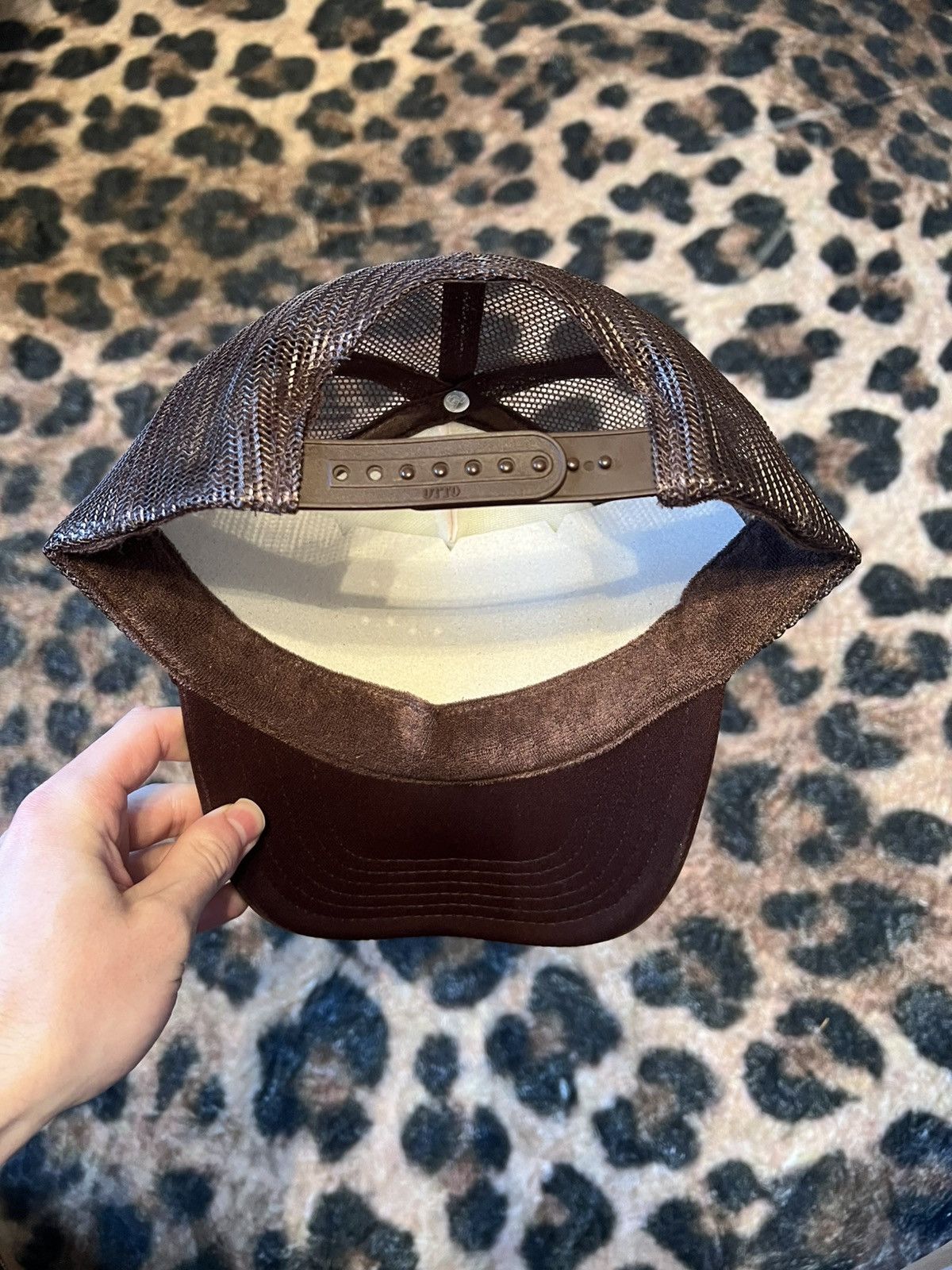 Vintage More Peace Trucker Hat Brown Puff Print Size ONE SIZE - 5 Thumbnail