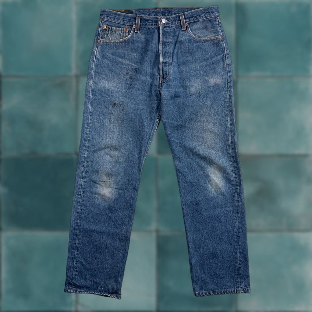 Levi's VINTAGE Levi's 501 Jeans Straight 90s USA Blue 36x34 Regular Men Size US 36 / EU 52 - 1 Thumbnail