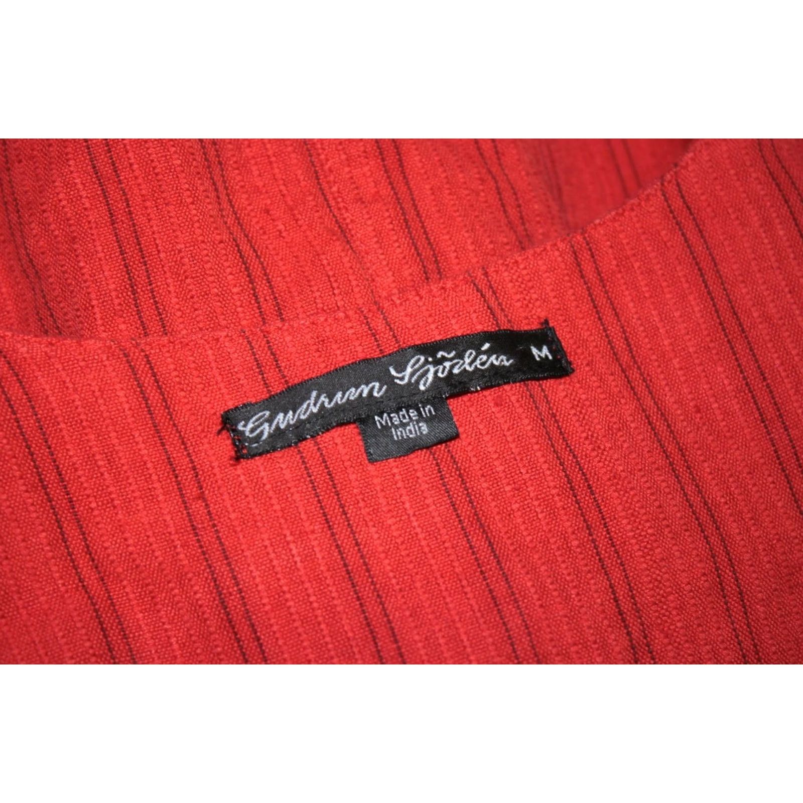 Vintage Gudrun Sjoden Vest Tunic Womens M Red Sleeveless Size M / US 6-8 / IT 42-44 - 6 Thumbnail