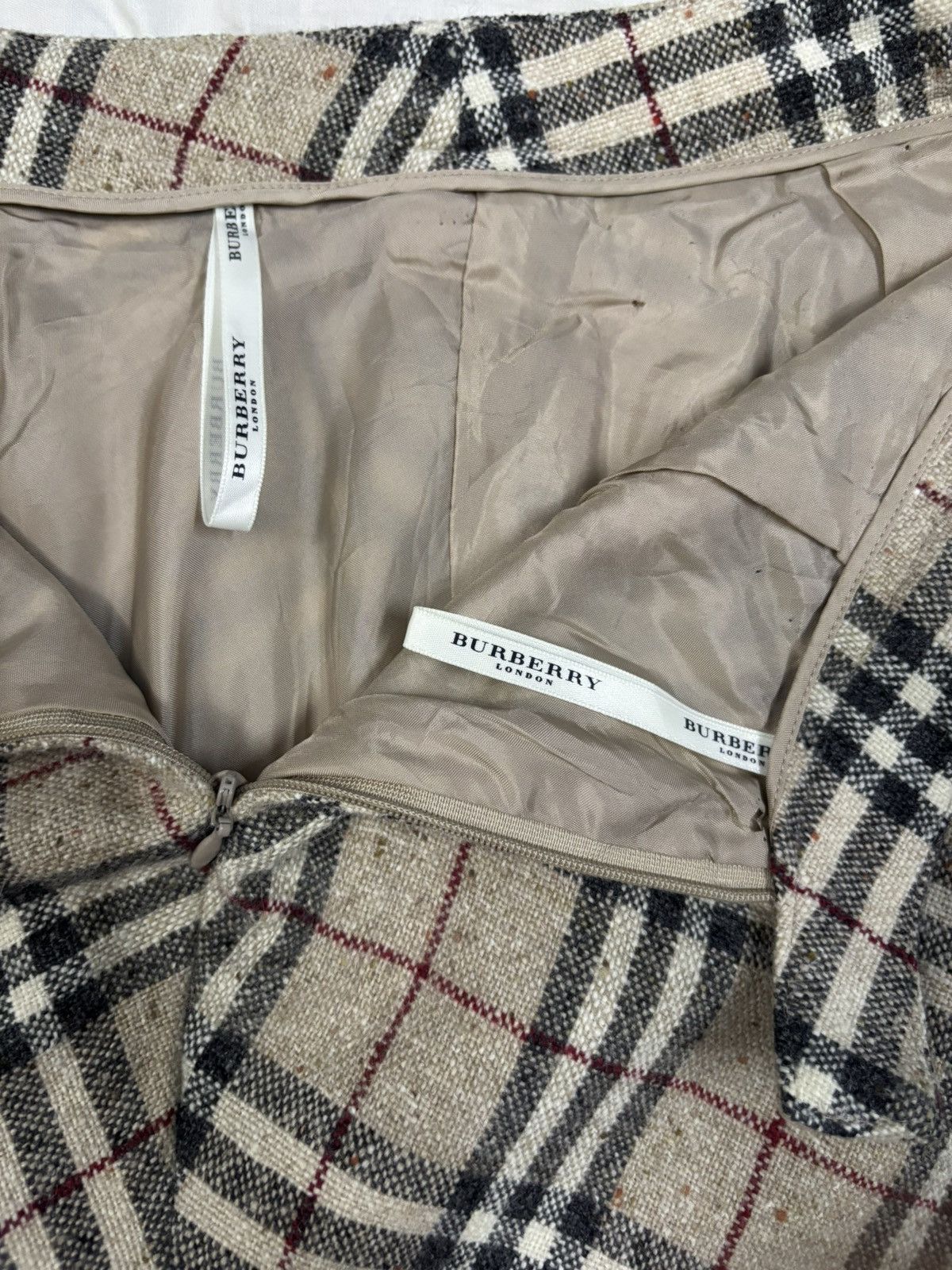 Burberry Vintage Burberry London Nova Check Wool Blend Midi Skirt Size 29" - 12 Thumbnail