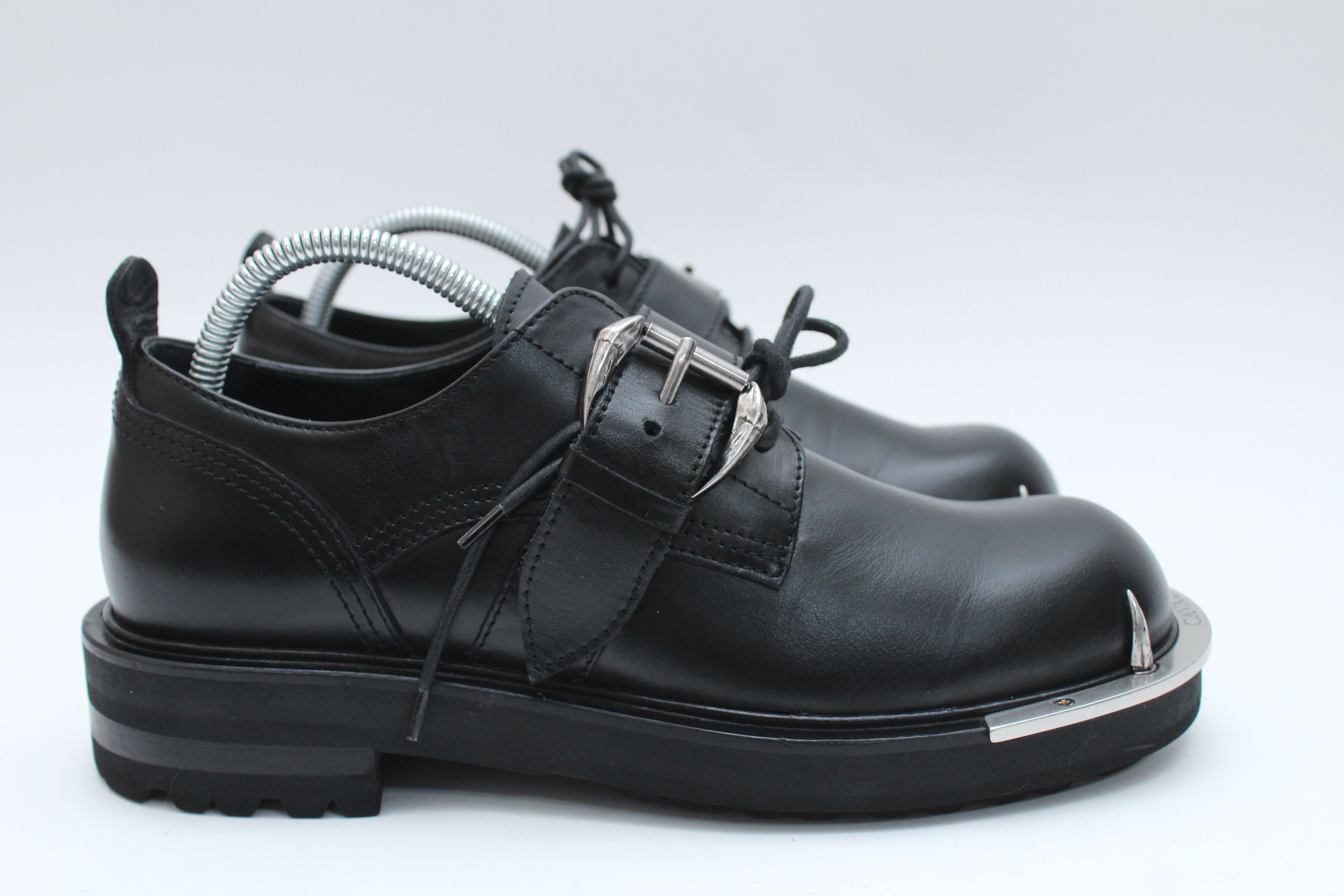 Roberto Cavalli Roberto Cavalli Tiger Tooth Leather Derby Shoes Size US 8 / EU 41 - 2 Thumbnail