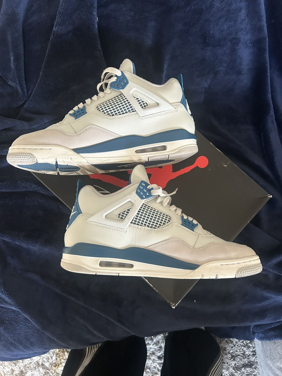 Jordan Brand Jordan 4 Retro Military Blue Size 12.5 Size US 12.5 / EU 45-46 - 2 Thumbnail
