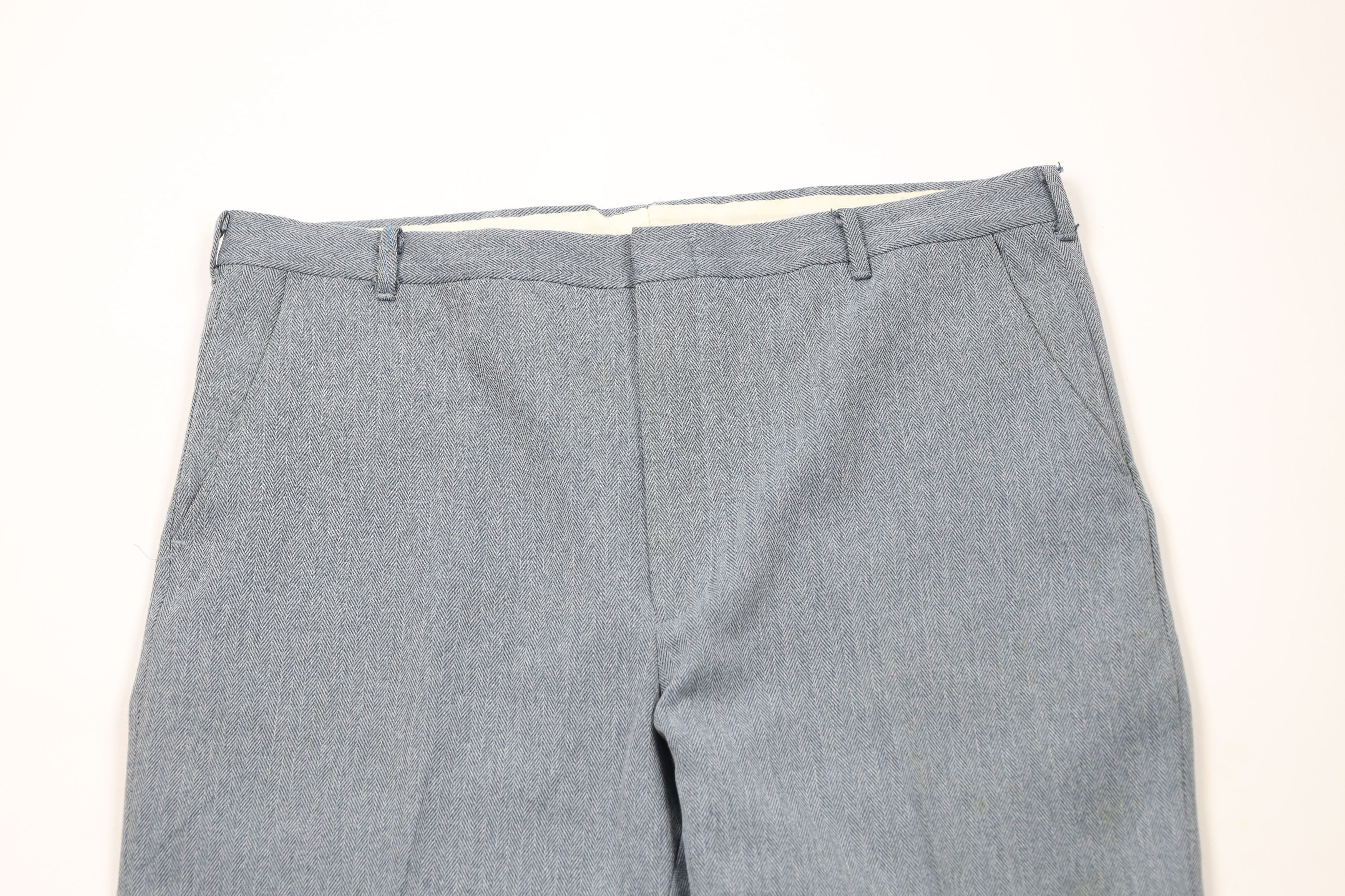 Vintage Vintage 70s Streetwear Herringbone Wide Leg Chino Pants USA Size US 38 / EU 54 - 2 Thumbnail