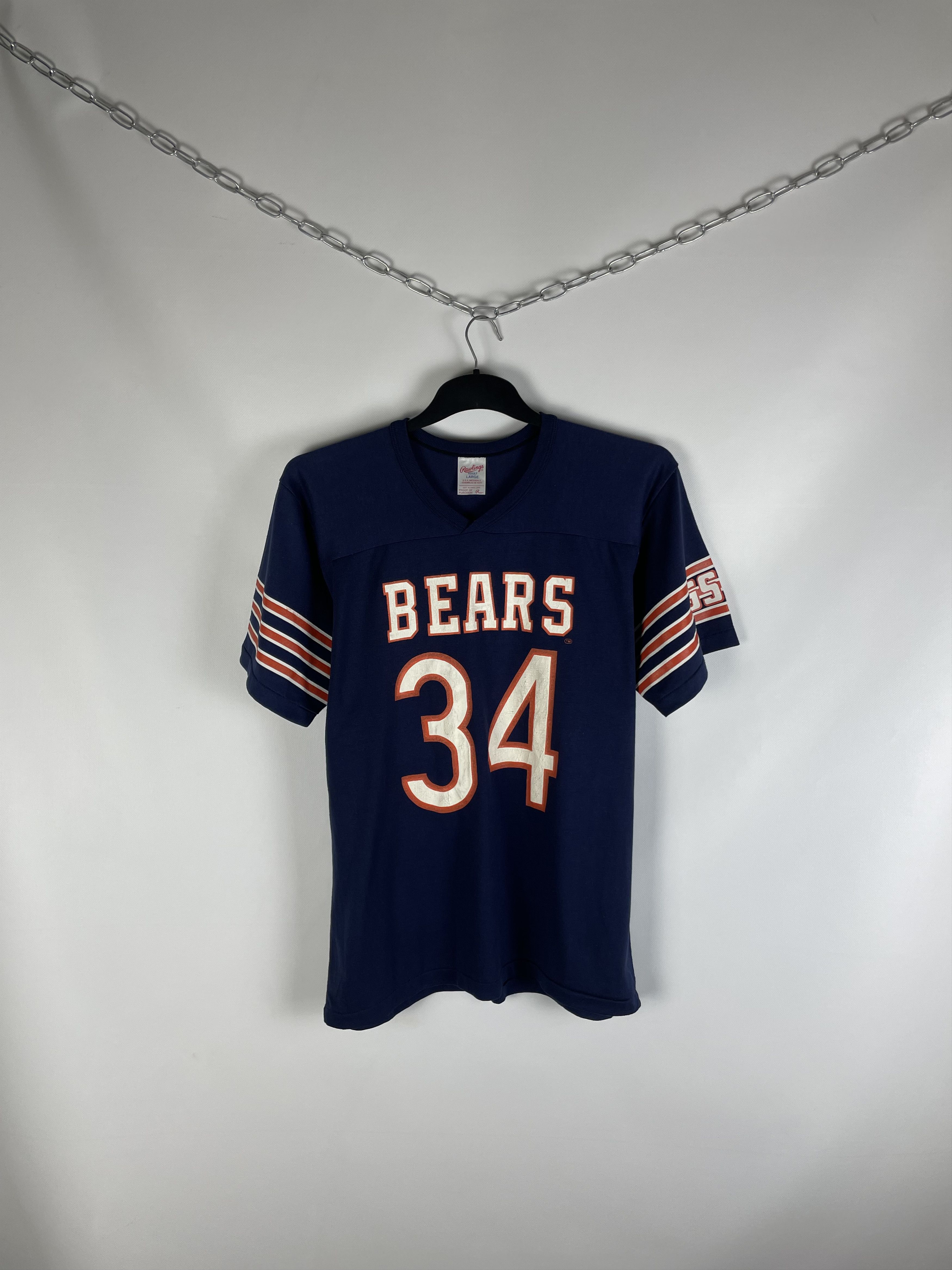 NFL #34 CHICAGO BEARS VINTAGE 80s JERSEY Size US L / EU 52-54 / 3 - 1 Thumbnail