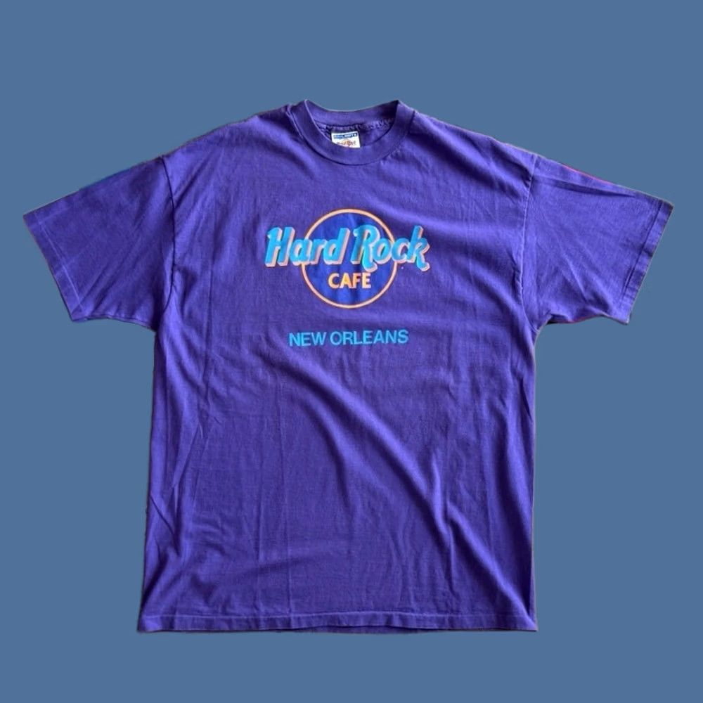 Hard Rock Cafe VINTAGE Hard Rock Cafe Shirt Mens XL Purple 90s New Orleans Size Single Stitch USA Made Size US XL / EU 56 / 4 - 1 Thumbnail