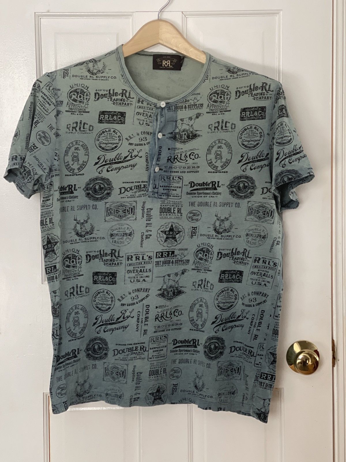 RRL Ralph Lauren RRL print Henley Size US L / EU 52-54 / 3 - 1 Thumbnail