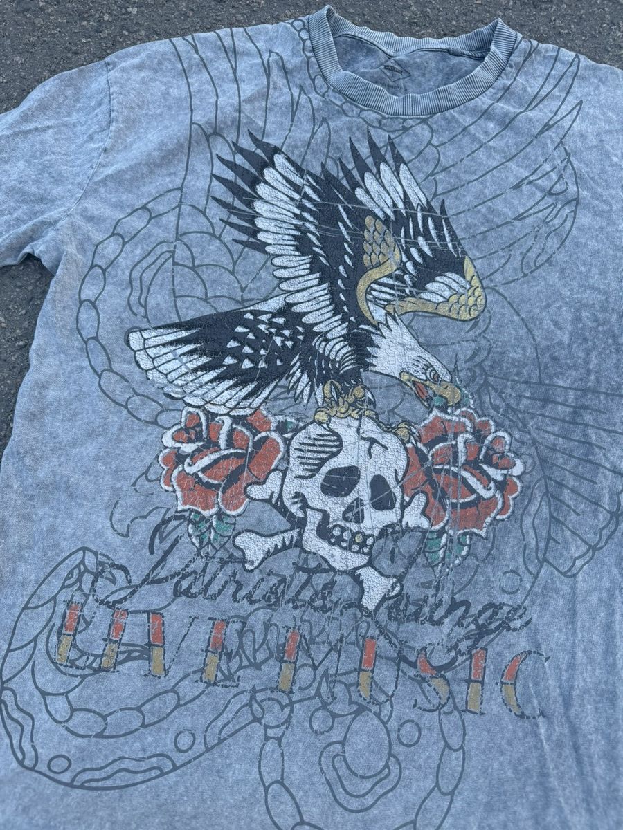 Japanese Brand × Vintage Vintage Y2K Next Hardy Style Snake Skull Overprint T Shirt Size US L / EU 52-54 / 3 - 2 Thumbnail
