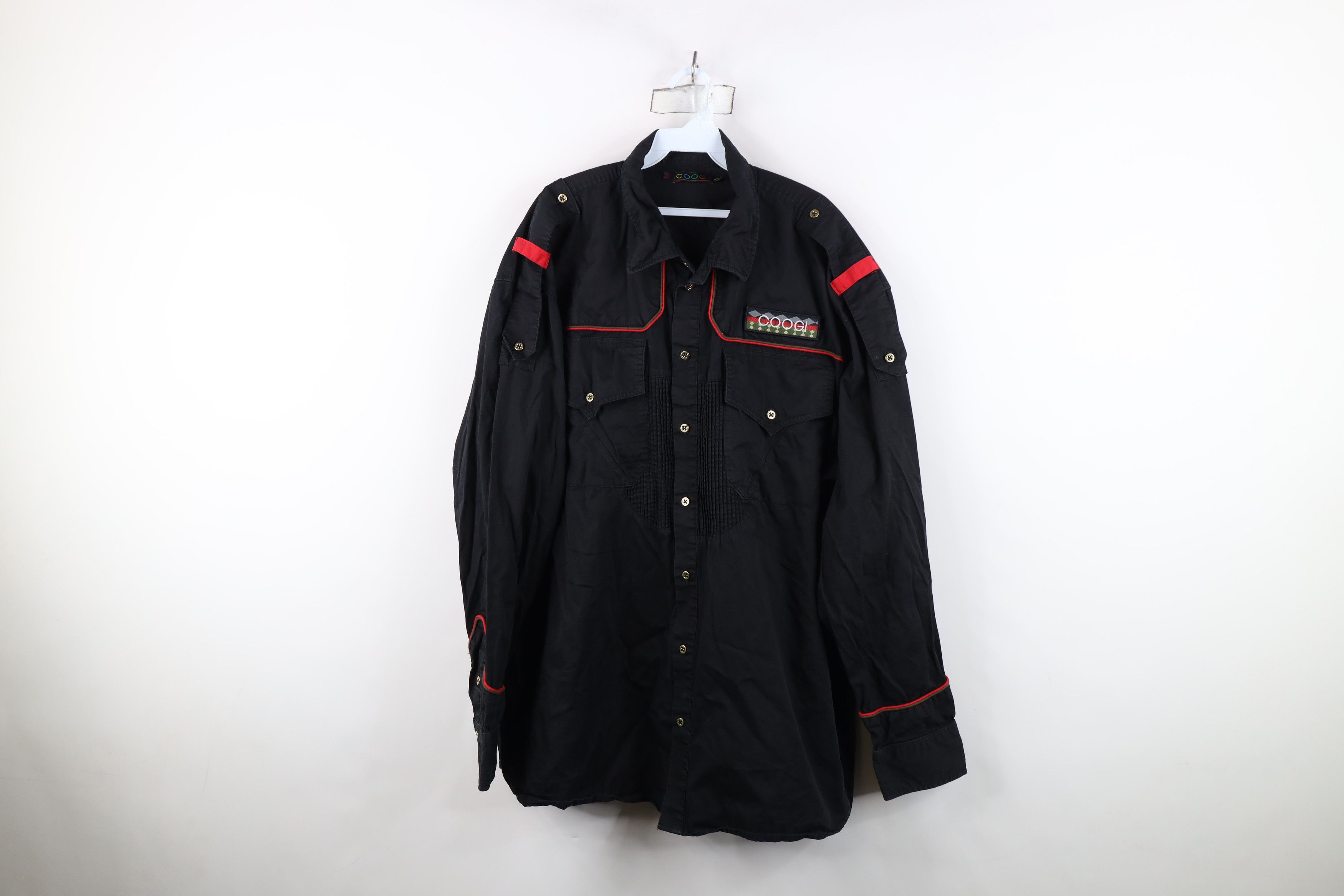 Vintage Vintage Coogi Spell Out Military Style Collared Button Shirt Size US XXL / EU 58 / 5 - 1 Thumbnail