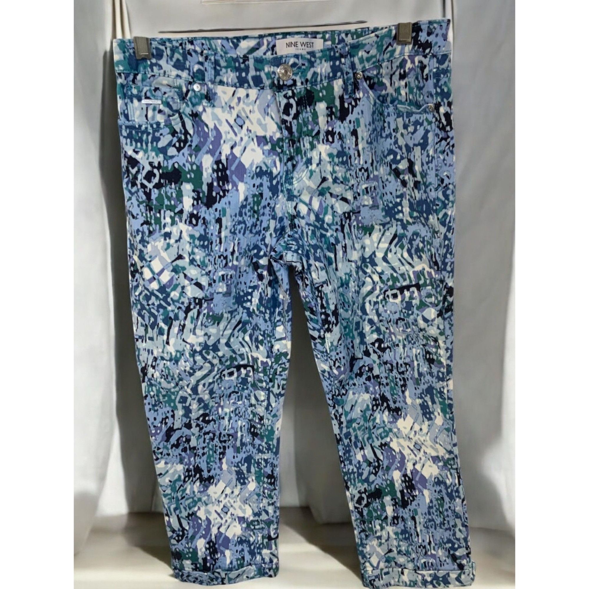 Nine West Nine West Multicolor Stretch Chrystie Straight Leg Capris 4 Size 27" / US 4 / IT 40 - 9 Thumbnail