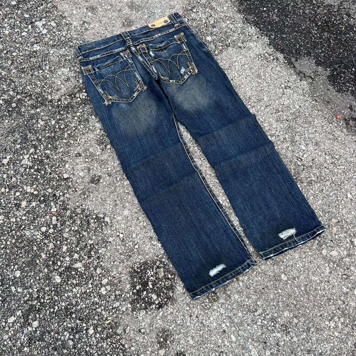 If Six Was Nine “TOUGH JEANSMITH” BOHAM MILITARY STYLE DISTRESSED JEANS Size US 36 / EU 52 - 19 Thumbnail