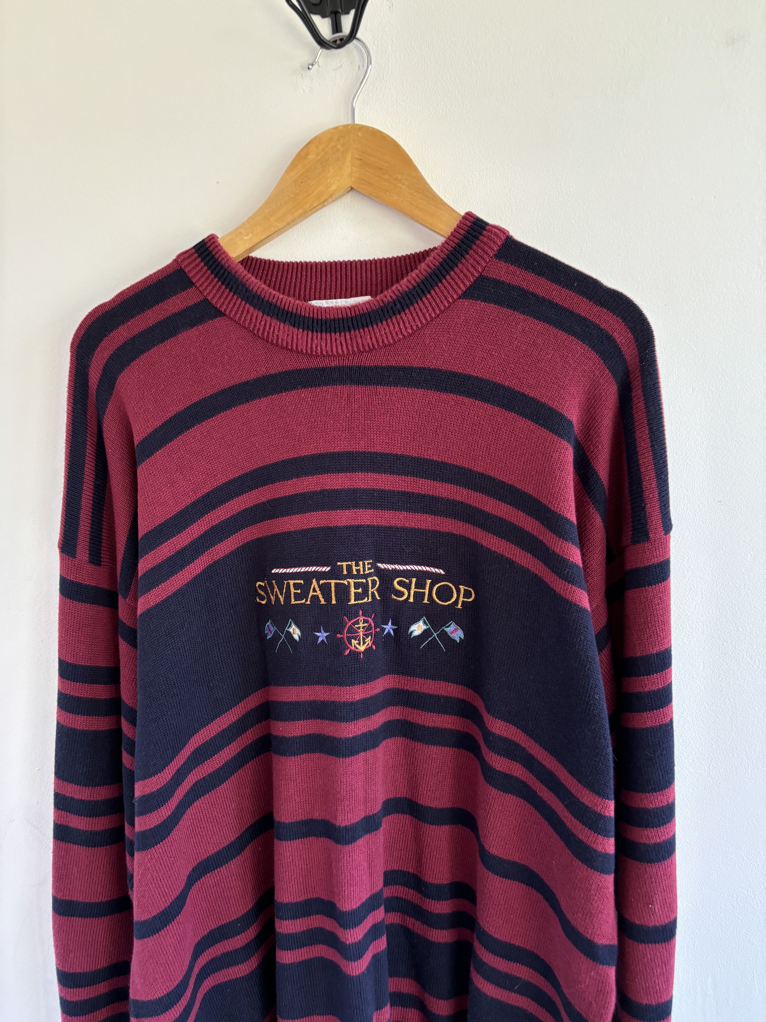 Japanese Brand Vintage The Sweater Shop Stripped Sweater Size US XL / EU 56 / 4 - 2 Thumbnail