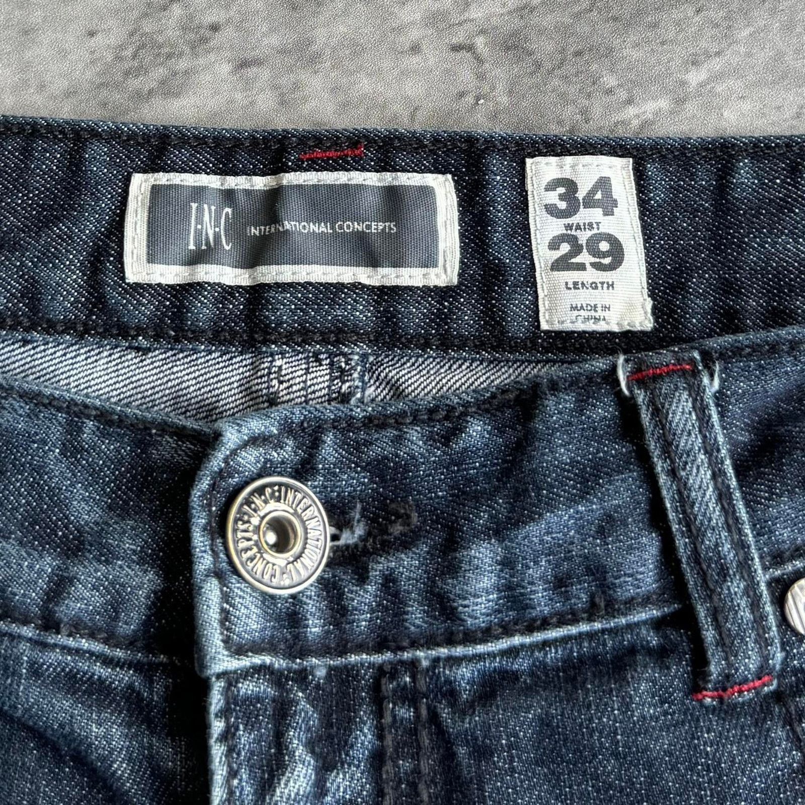 I.N.C Vintage Y2K Jnco Style Embroidered Baggy Opium Grunge Jeans Size US 34 / EU 50 - 4 Thumbnail