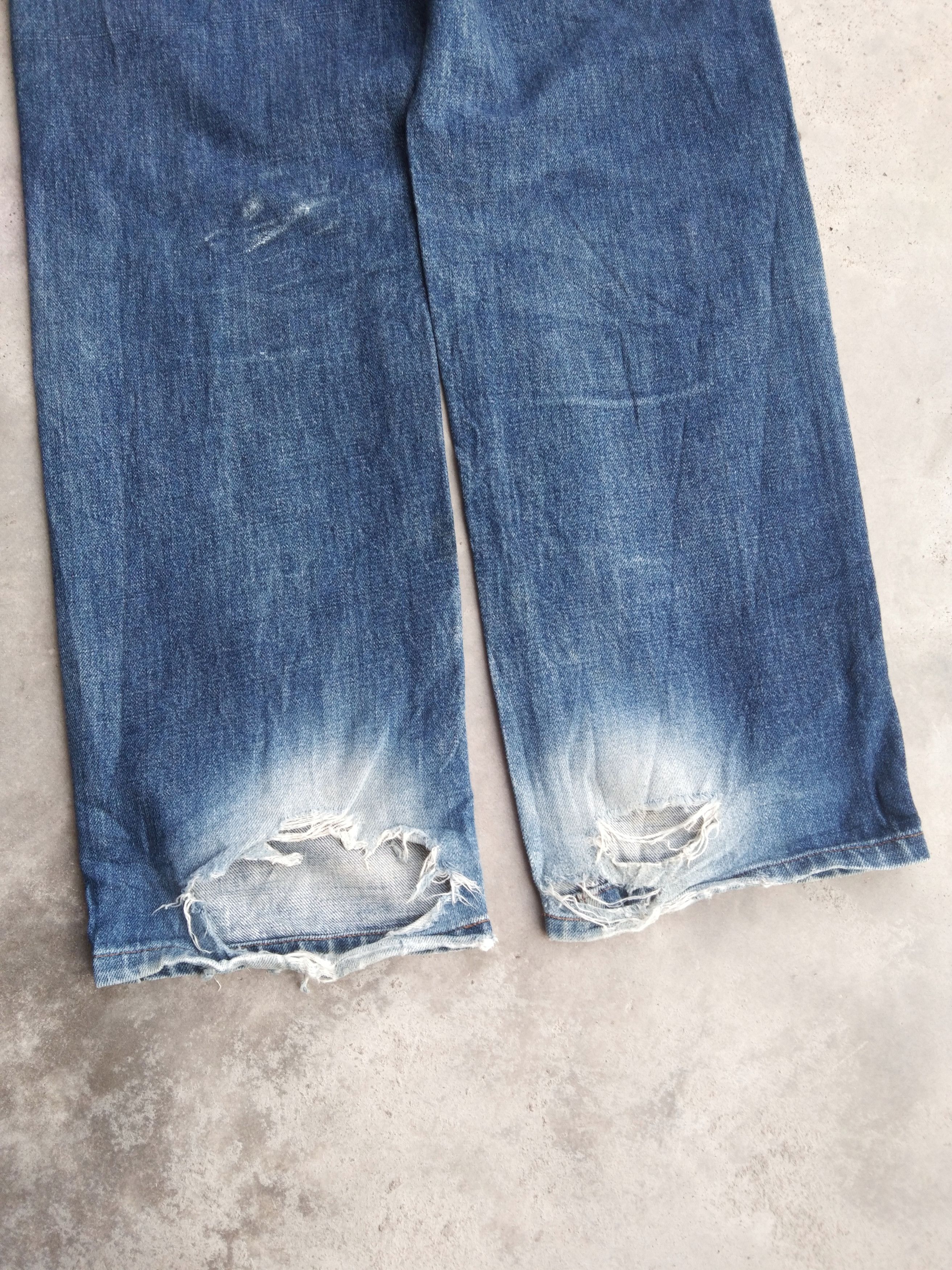 Japanese Brand 90s Vintage Big John Distressed Jeans 29x30 Size US 29 - 4 Thumbnail