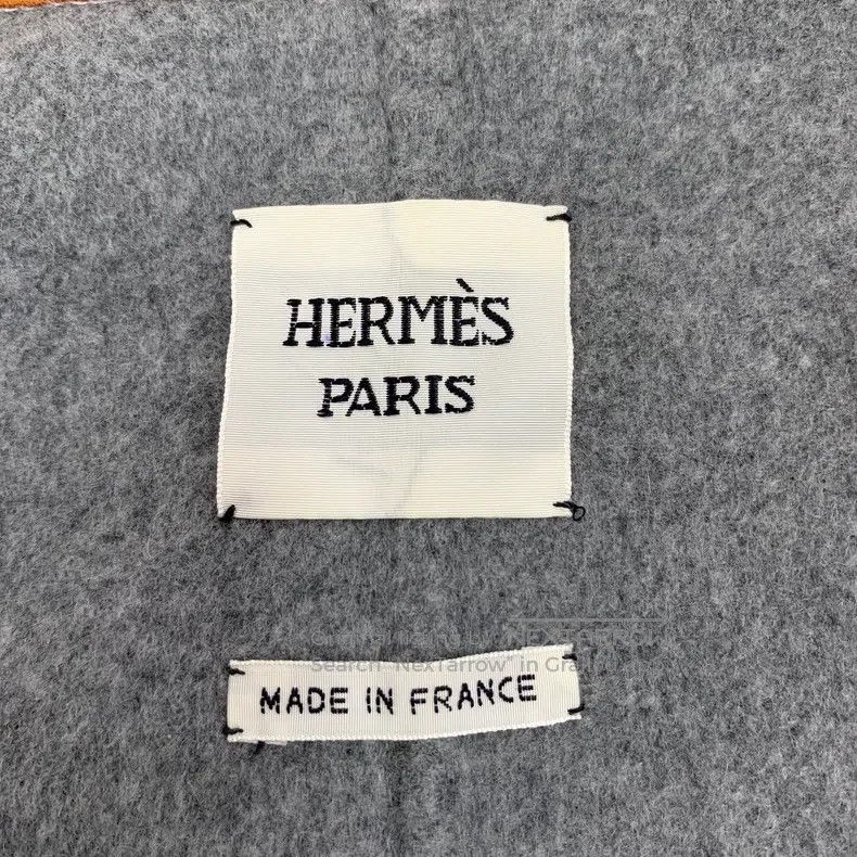 Hermes Hermes Grey Cashmere Side-Trimmed Long Sleeve Belted Wool Size XS / US 0-2 / IT 36-38 - 5 Thumbnail
