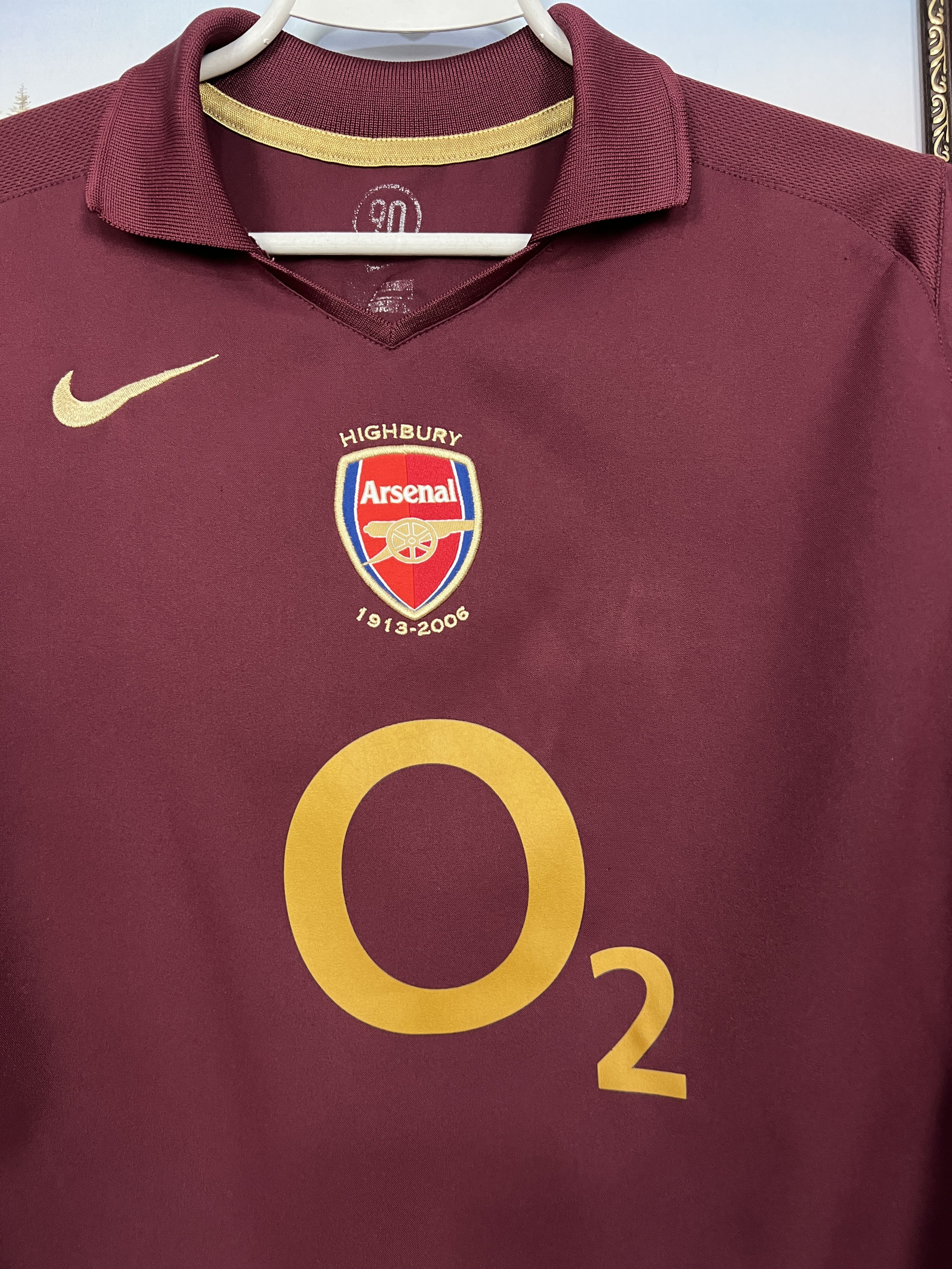 Nike Arsenal Home football shirt 2005 Nike #3 Cole o2 Boys Size US XS / EU 42 / 0 - 6 Thumbnail
