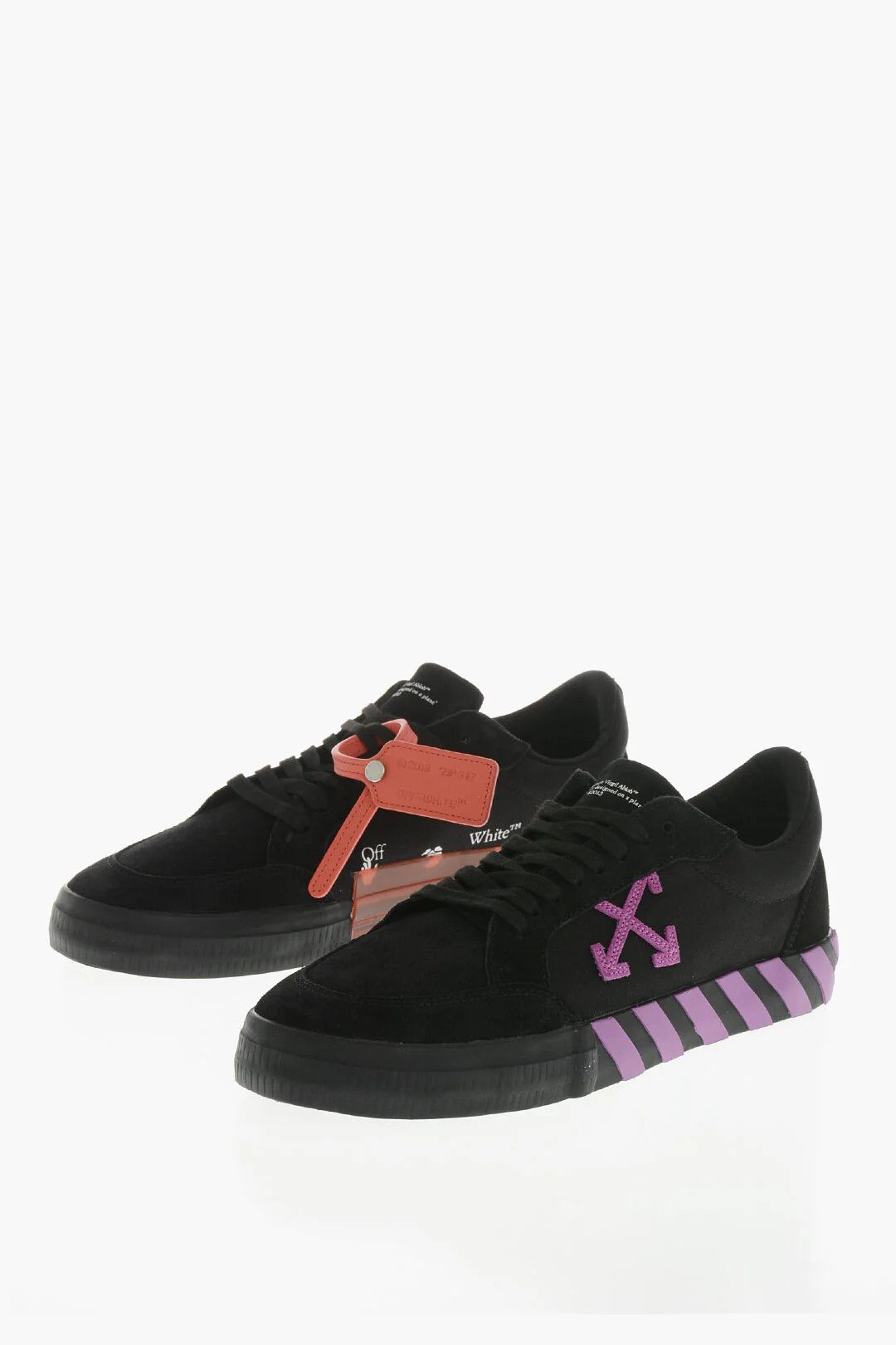 Off-White og1mm0426 Low Cotton & Suede Sneakers in Black Size US 13 / EU 46 - 3 Thumbnail