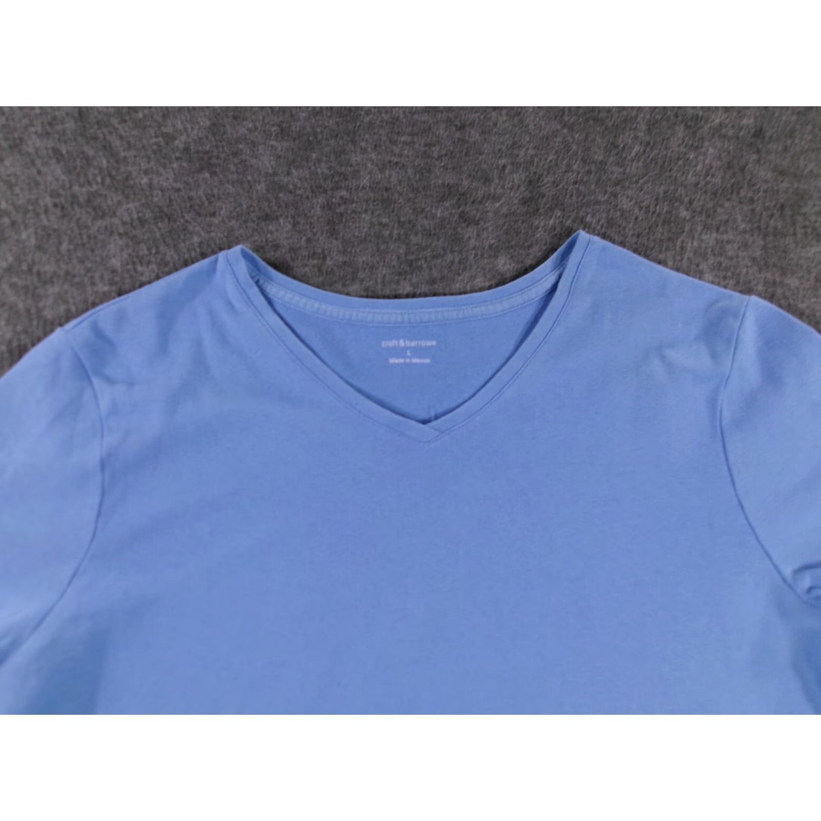 Croft & Barrow VINTAGE Croft & Barrow Top Women L Blue Base Layer Capsule Everyday Basic Short Sleeve Size L / US 10 / IT 46 - 2 Thumbnail