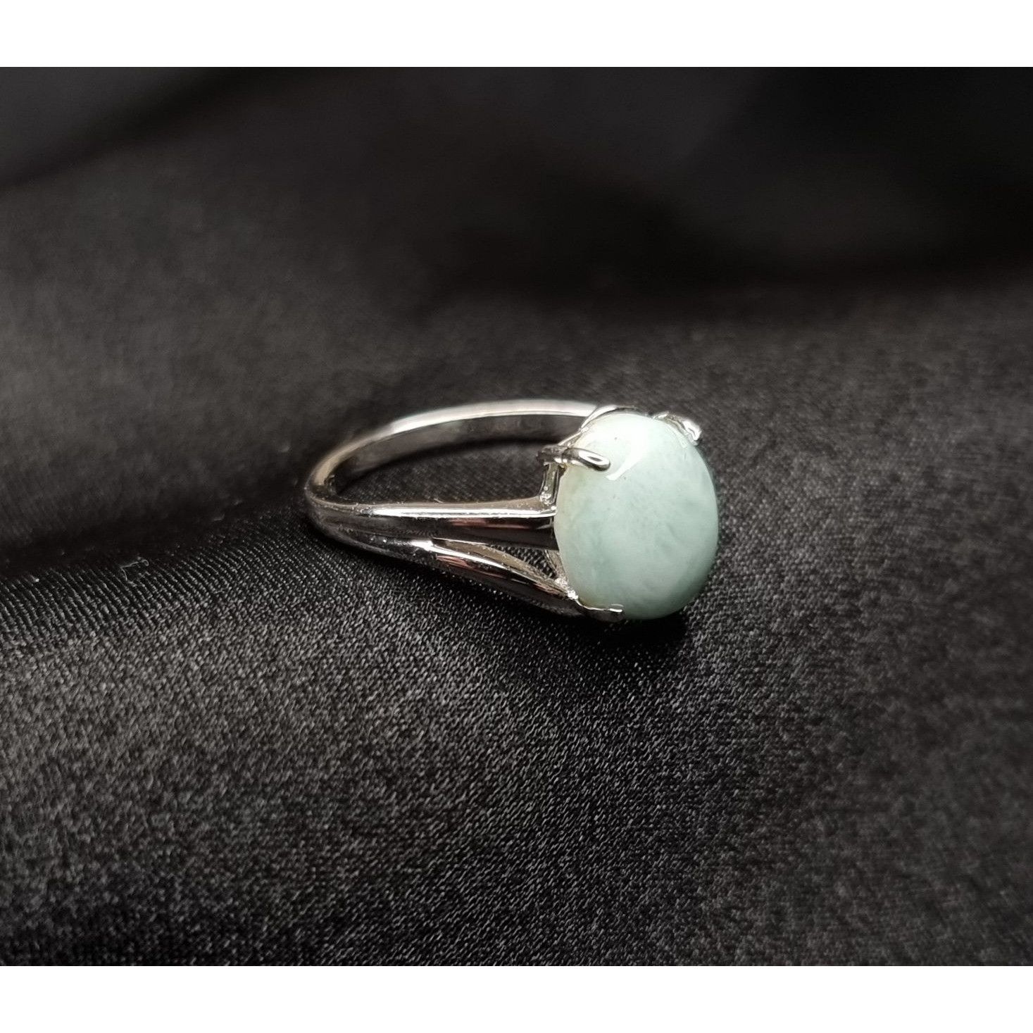 The Unbranded Brand 925 Sterling Silver Ring With Green Stone Gemstone Size ONE SIZE - 3 Thumbnail