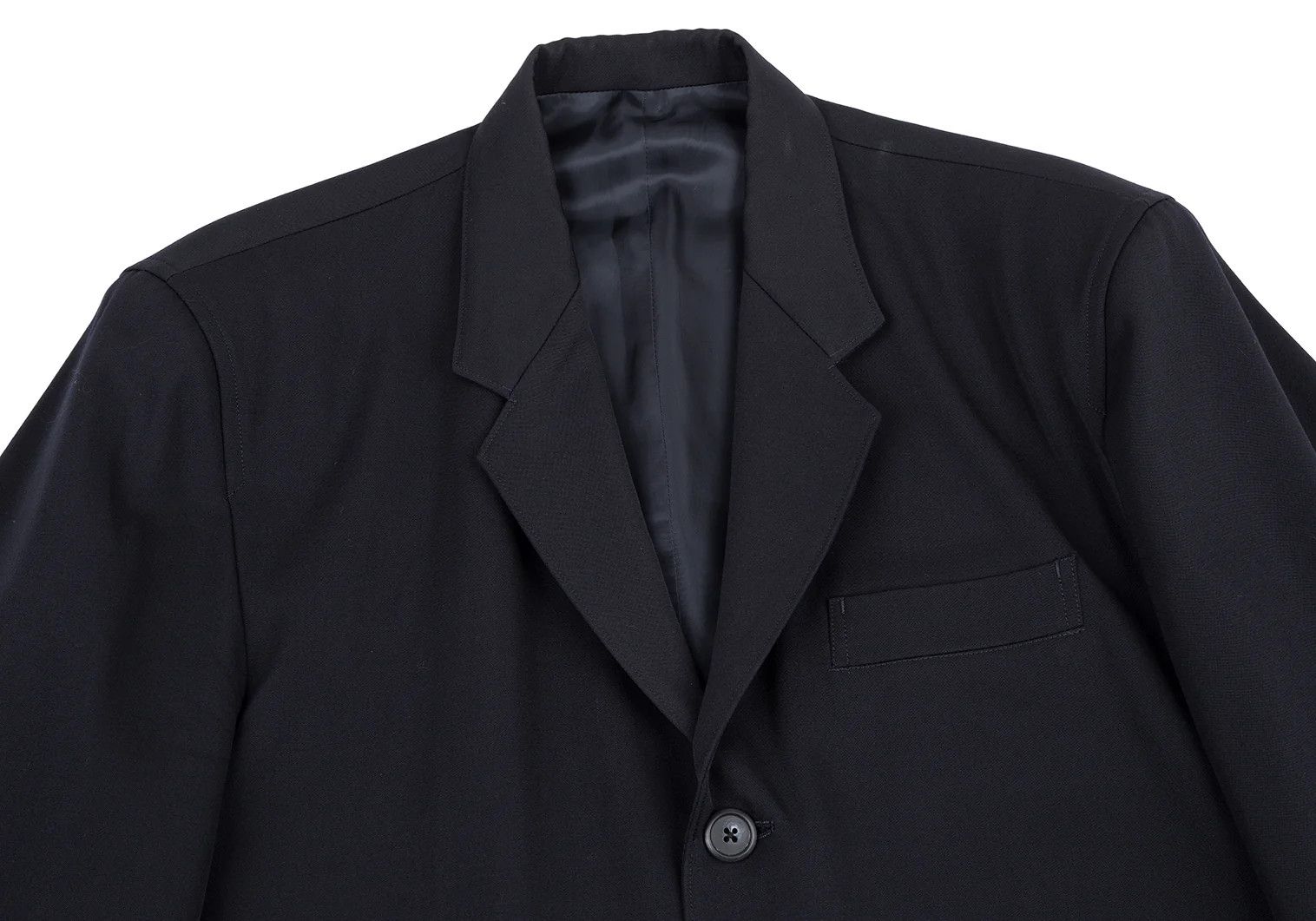 Yohji Yamamoto Yohji Yamamoto Wool Tailored Jacket Navy S Size US S / EU 44-46 / 1 - 2 Thumbnail