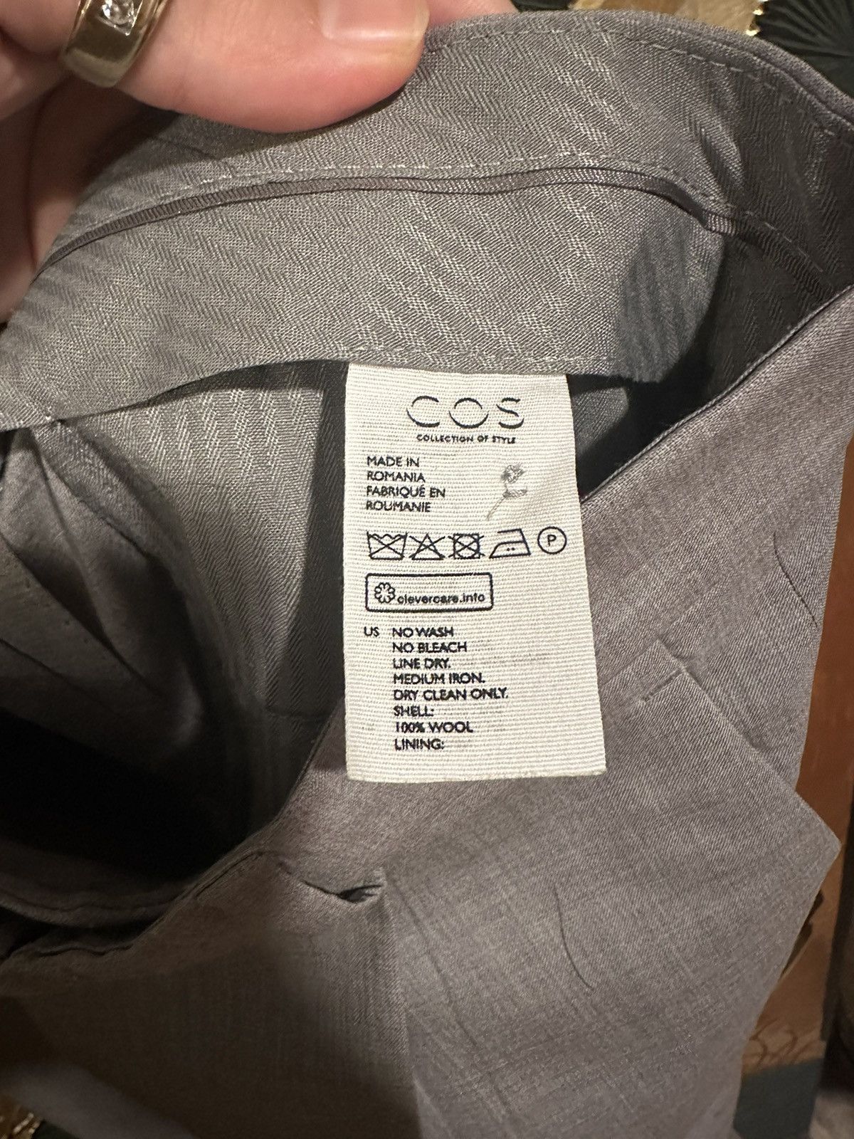 Cos Cos Lightweight Grey Trousers Size US 30 / EU 46 - 2 Thumbnail