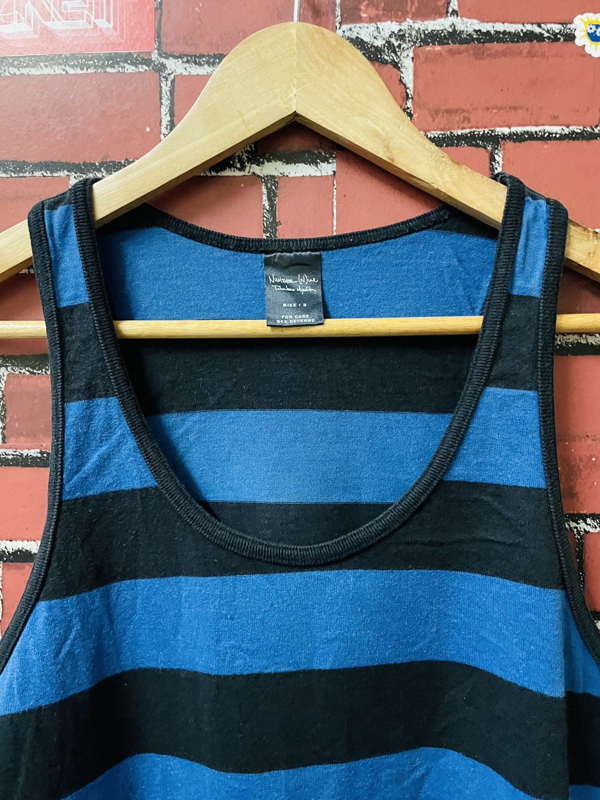 Number (N)ine NUMBER (N)INE STRIPED 03 KURTS TANK (GRUNGE STYLE) TEE Size US M / EU 48-50 / 2 - 2 Thumbnail