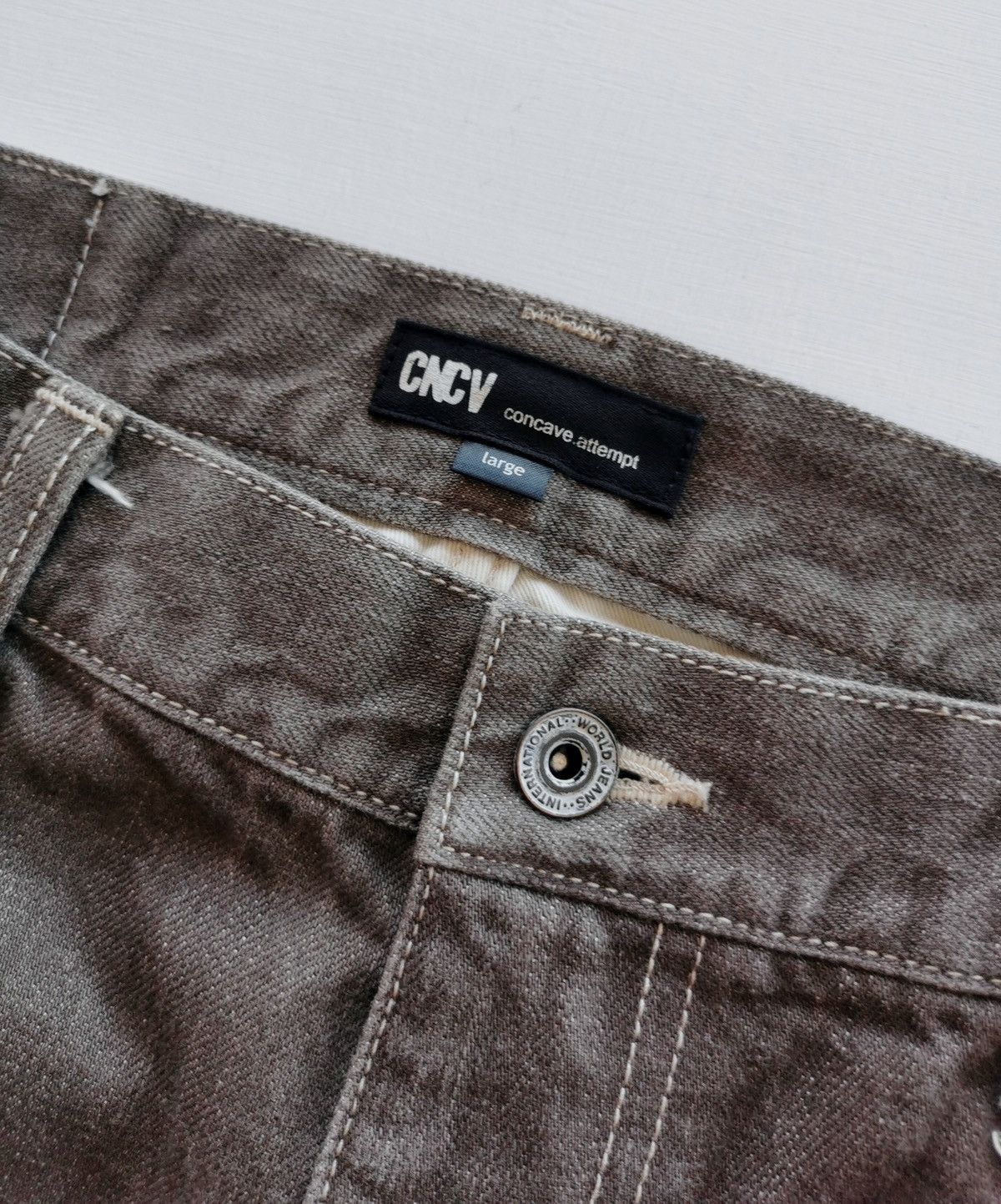 Kapital Concave Attempt Japan Brown Denim Jeans Size US 34 / EU 50 - 6 Thumbnail