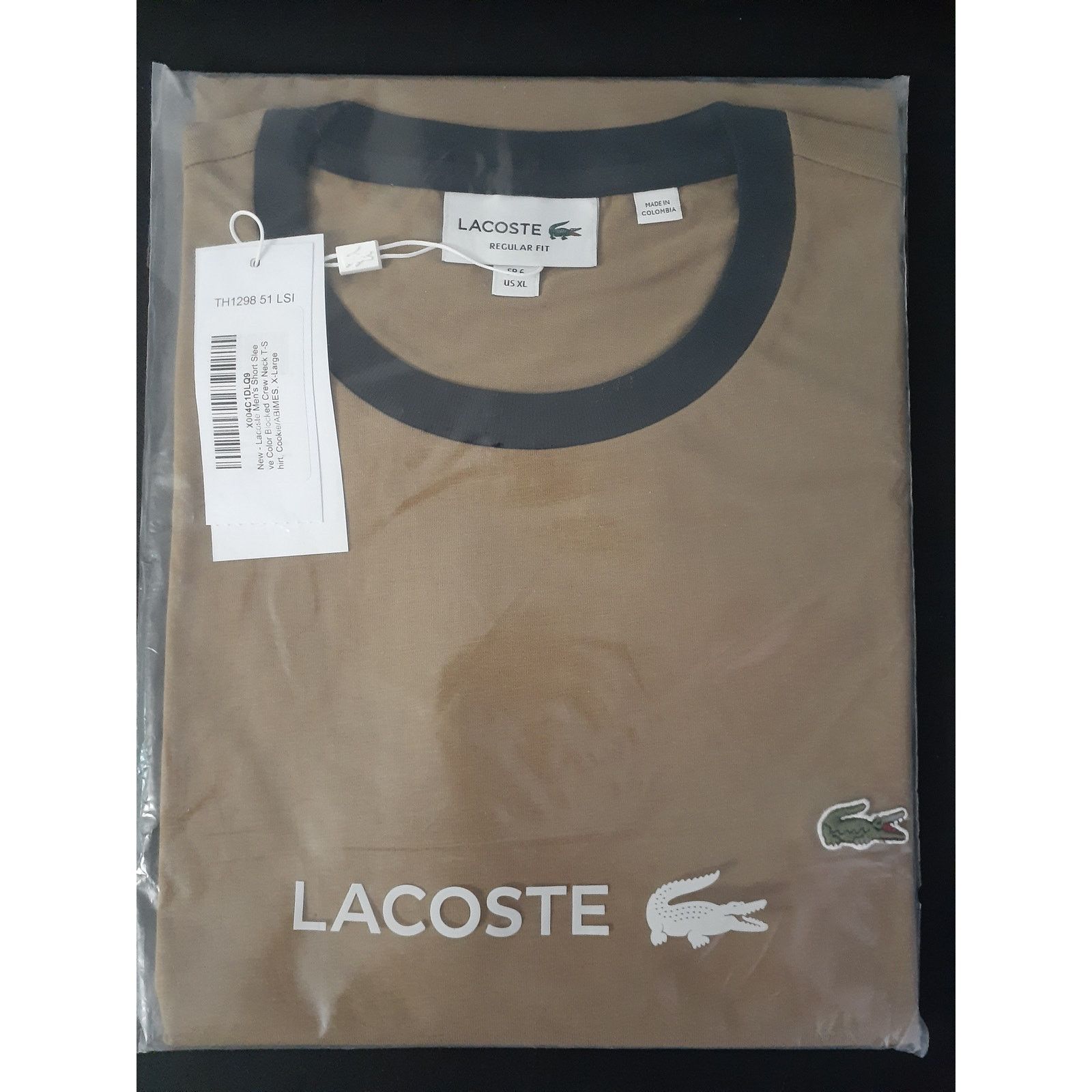 Lacoste Lacoste Mens Short Sleeve Color Blocked Crew Neck T-Shirt XL Size US XL / EU 56 / 4 - 2 Thumbnail