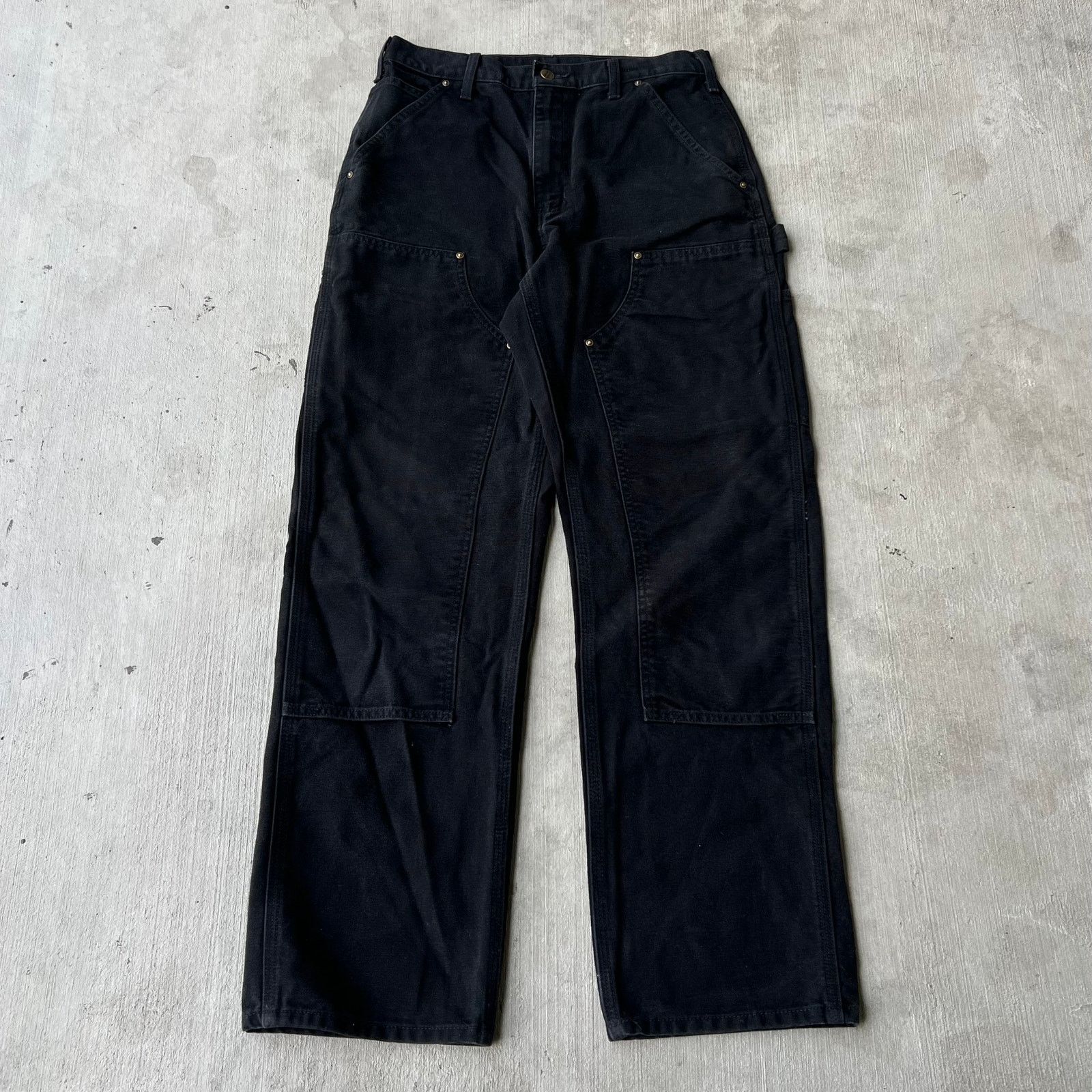 Carhartt × Vintage Carhartt black double knee work wear carpenter pants Size US 29 - 1 Thumbnail