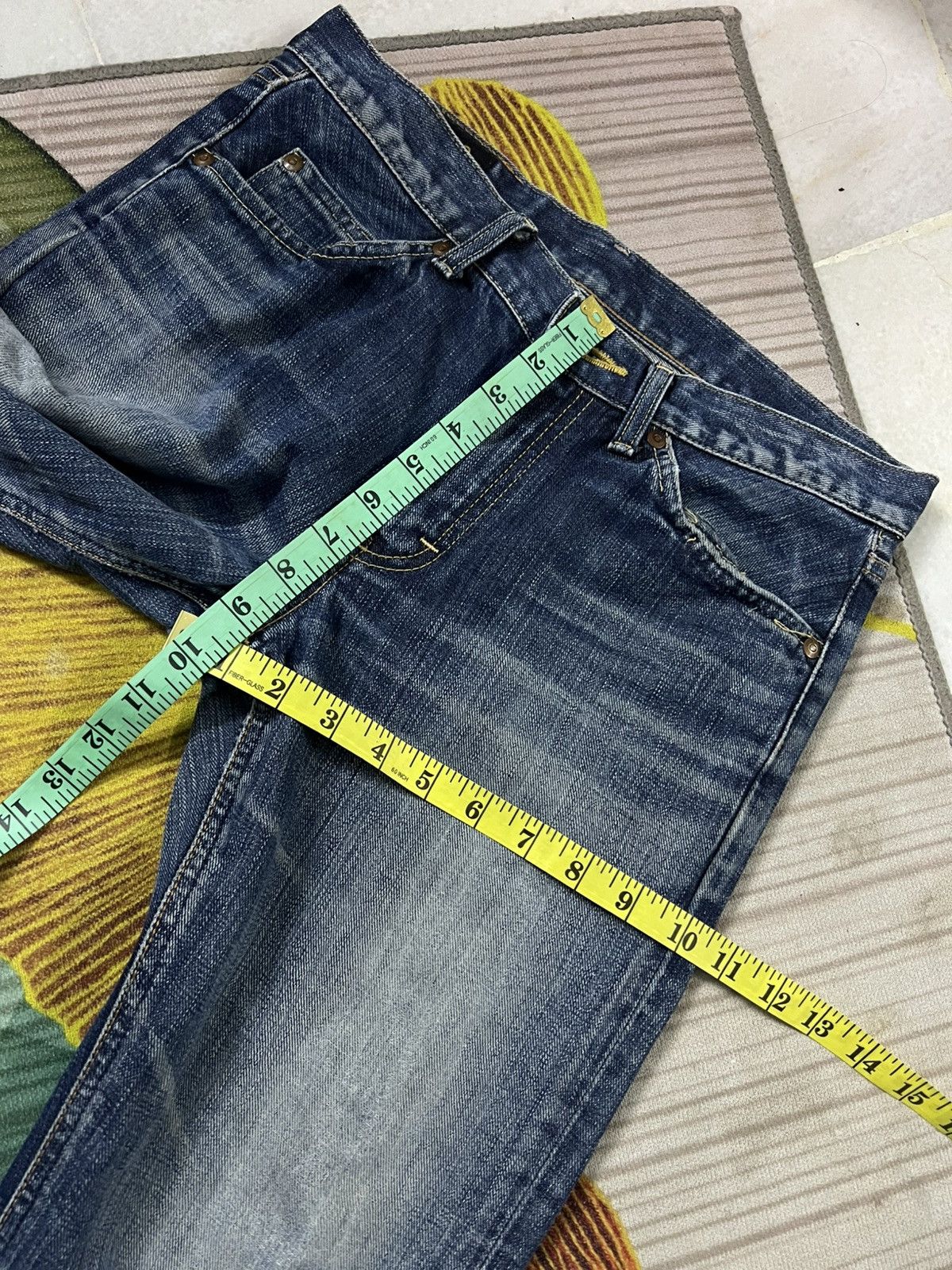 Japanese Brand 💥Flare💥Vintage Lee Riders Distress Jean Size US 30 / EU 46 - 4 Thumbnail