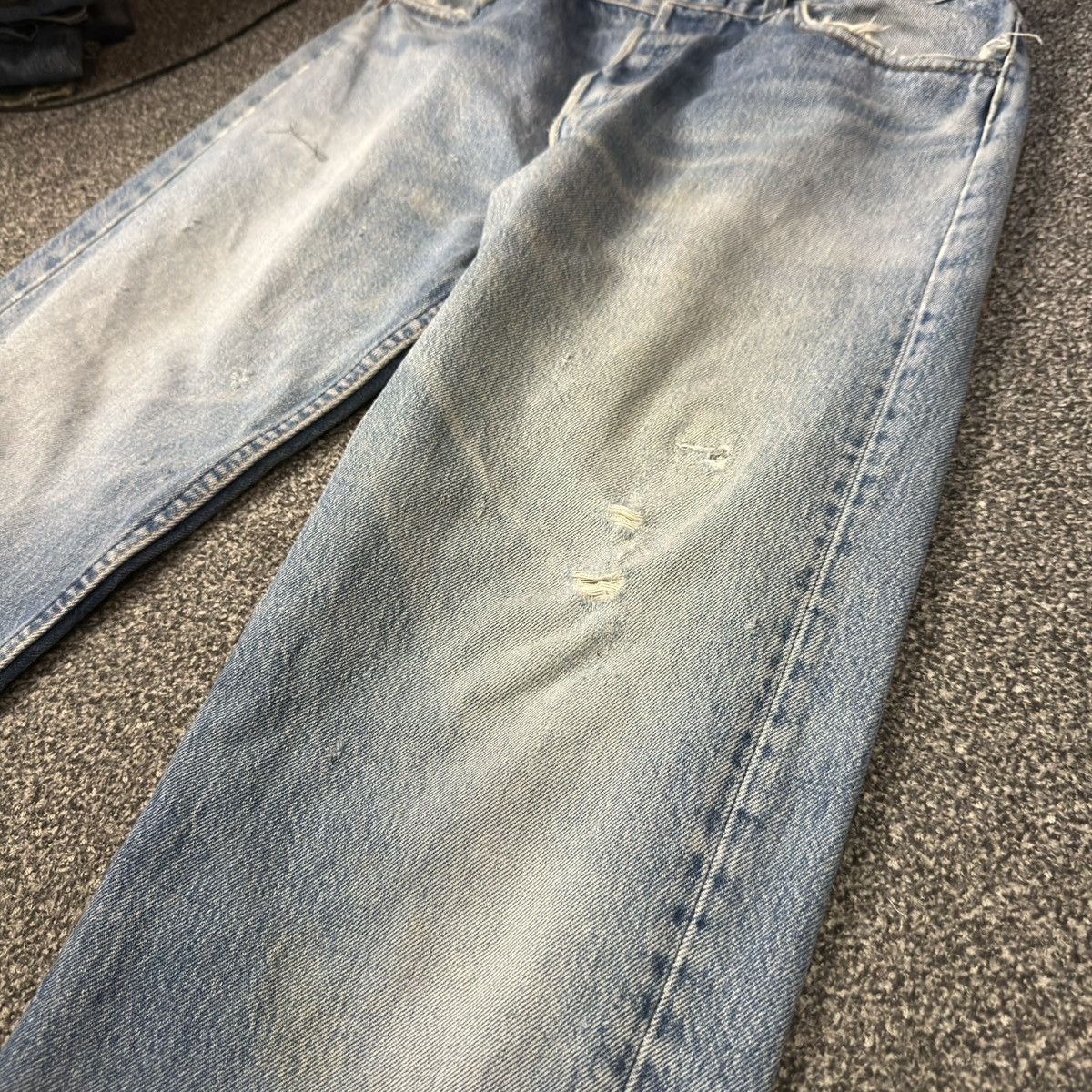 Levi's Y2K Style Levis 501 Acid Wash Ripped Denim Size US 34 / EU 50 - 6 Thumbnail