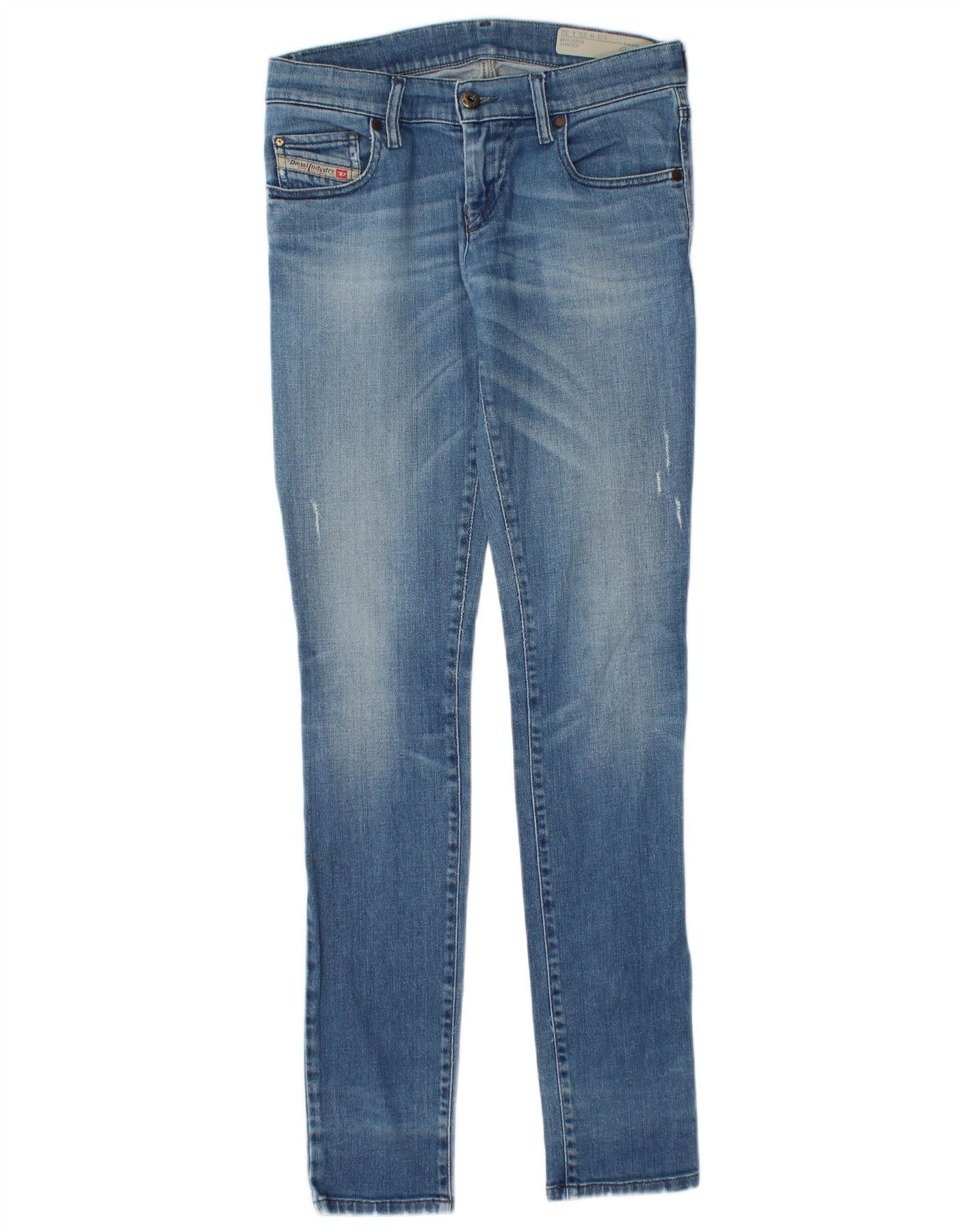 Diesel Womens Grupee Low Waist Super Slim Skinny Jeans W25 L32 Blue Size 25" / US 0 / IT 36 - 1 Thumbnail