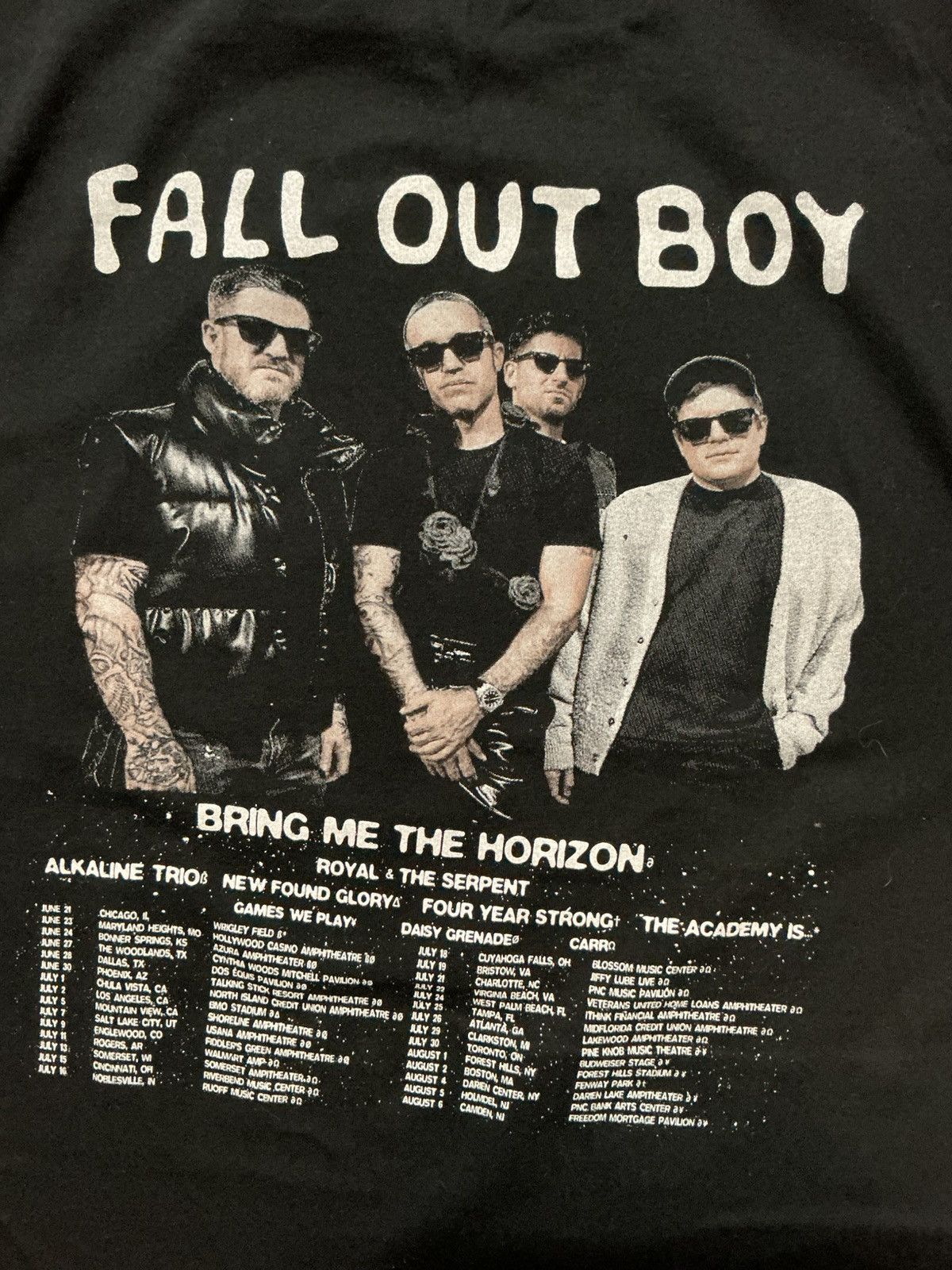 Band Tees Fall Out Boy Bring Me The Horizon Tour Band Face T-Shirt Size US L / EU 52-54 / 3 - 8 Thumbnail