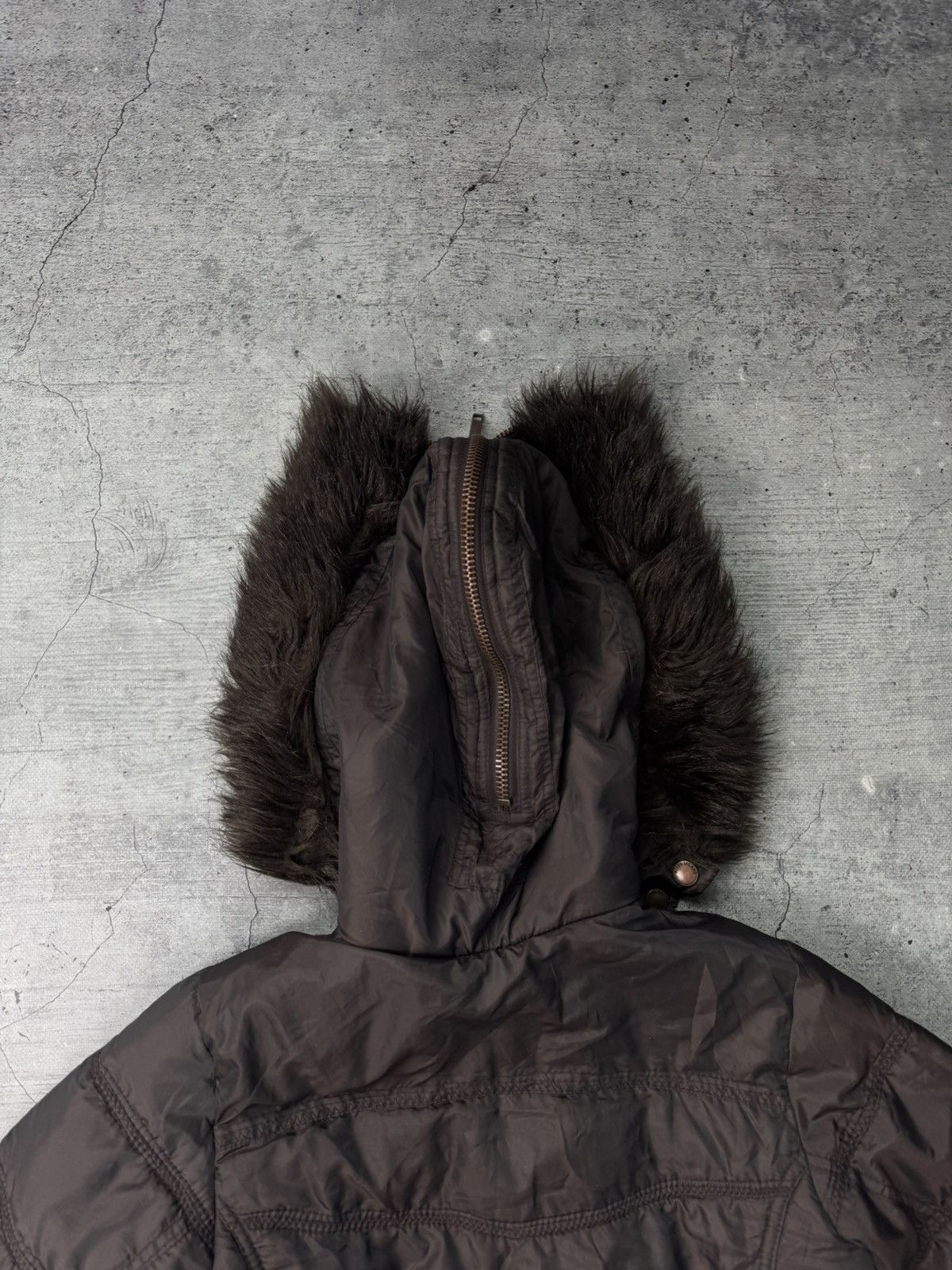 Hysteric Glamour Crazy Y2K Alaska bomber jacket fur black zipper hood Size L / US 10 / IT 46 - 10 Thumbnail