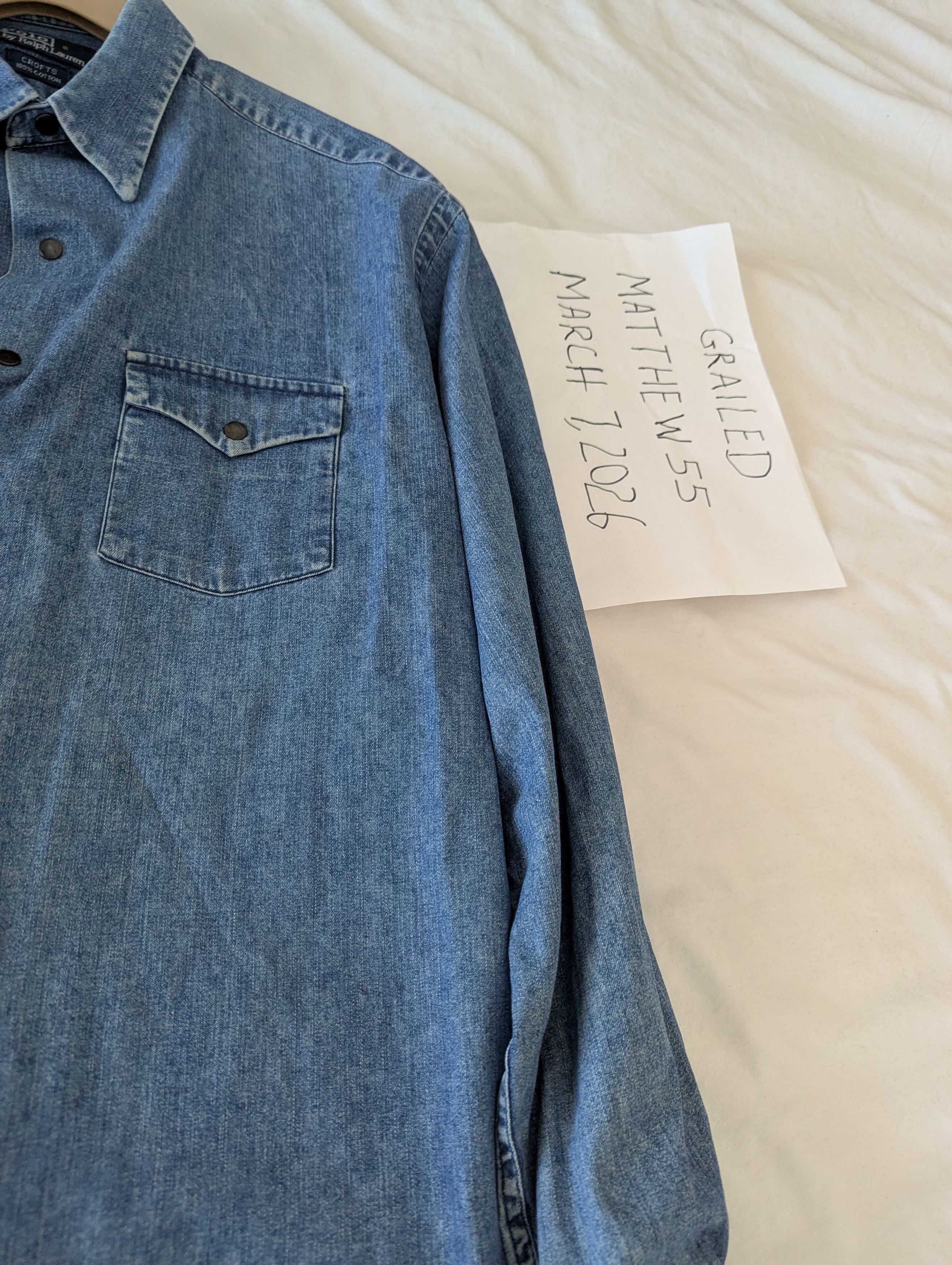Polo Ralph Lauren Vintage Denim shirt jacket Size US L / EU 52-54 / 3 - 4 Thumbnail
