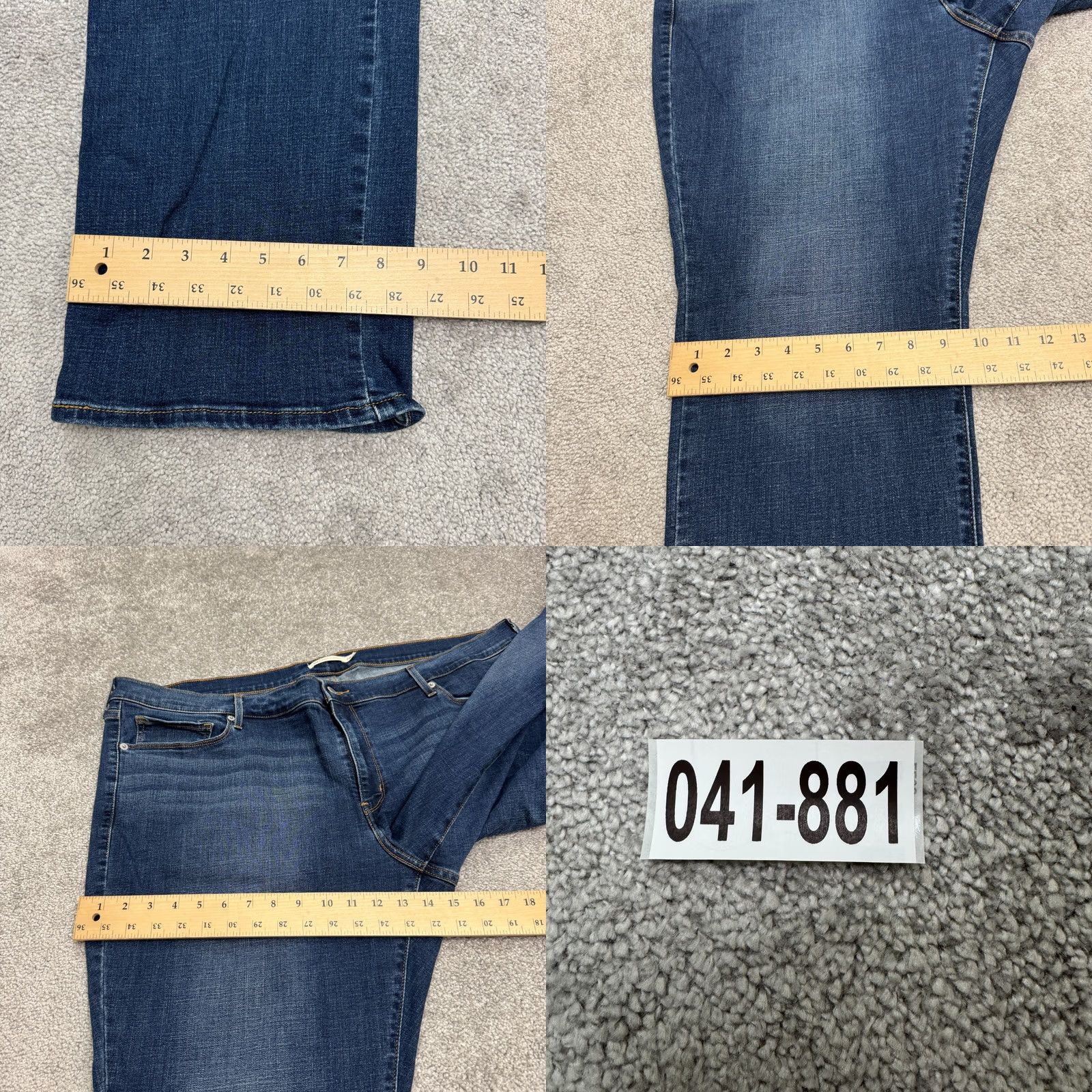 Levi's Levi's 414 Classic Straight Jeans Women 24W Blue Dark Wash Casual Size 42" / US 20 - 10 Thumbnail