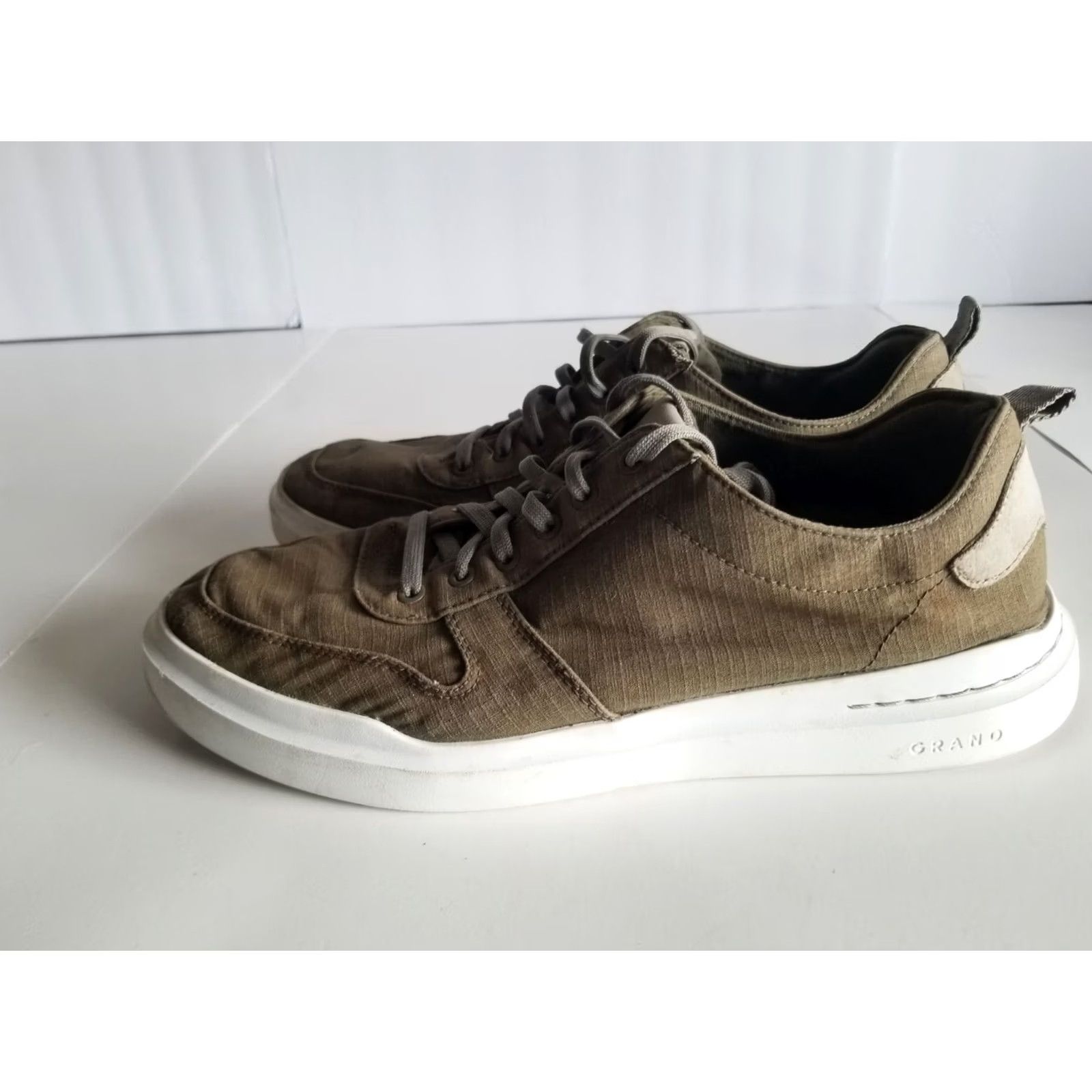 Cole Haan Cole Haan Mens Sneaker Green Olive White Size 11 GrandPro Rally Canvas Court Size US 11 / EU 44 - 5 Thumbnail
