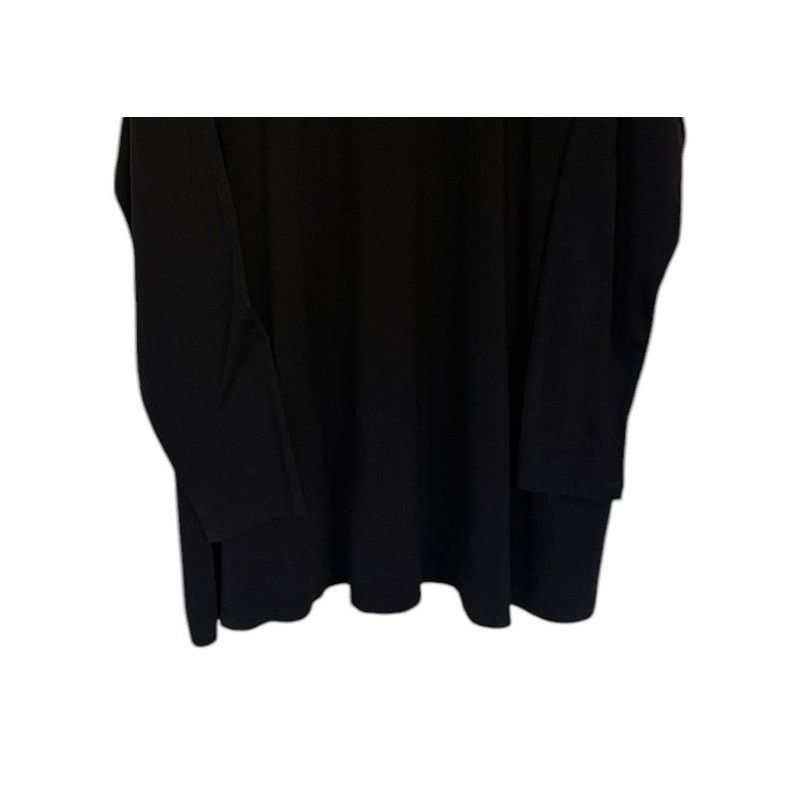 Eileen Fisher Eileen Fisher Top Women Large Black Tencel Lyocell Tunic Size L / US 10 / IT 46 - 3 Thumbnail