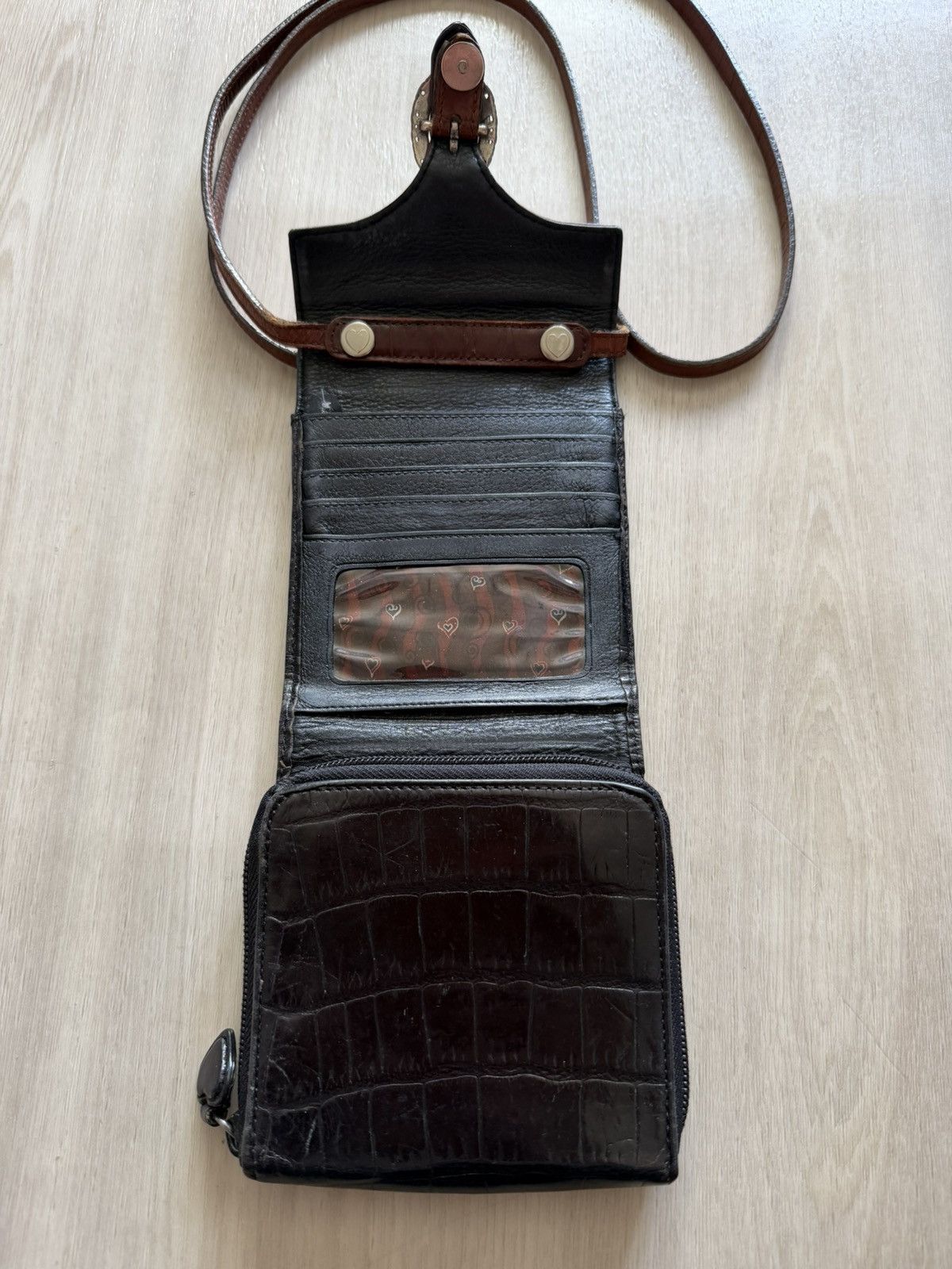 Brighton Vtg Brighton Leather Convertible Cross Body Handbag Purse Size ONE SIZE - 3 Thumbnail