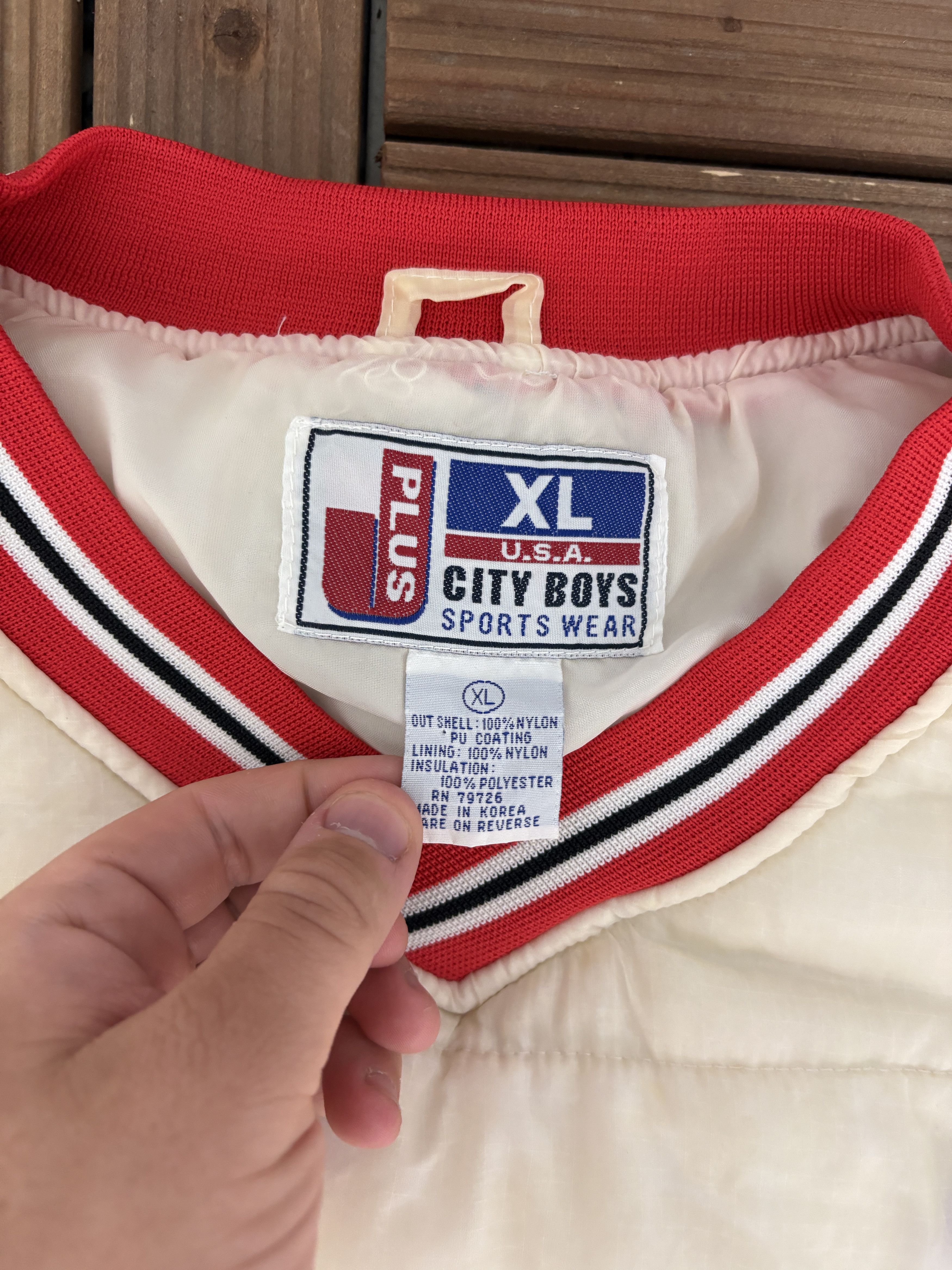 Vintage Chicago Stitched Vintage White Jacket Size US XL / EU 56 / 4 - 6 Thumbnail