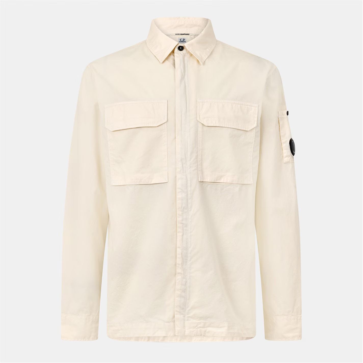 C.P. Company o1g2r1mq0426 Gabard Overshirt in Cream Size US XXL / EU 58 / 5 - 1 Thumbnail